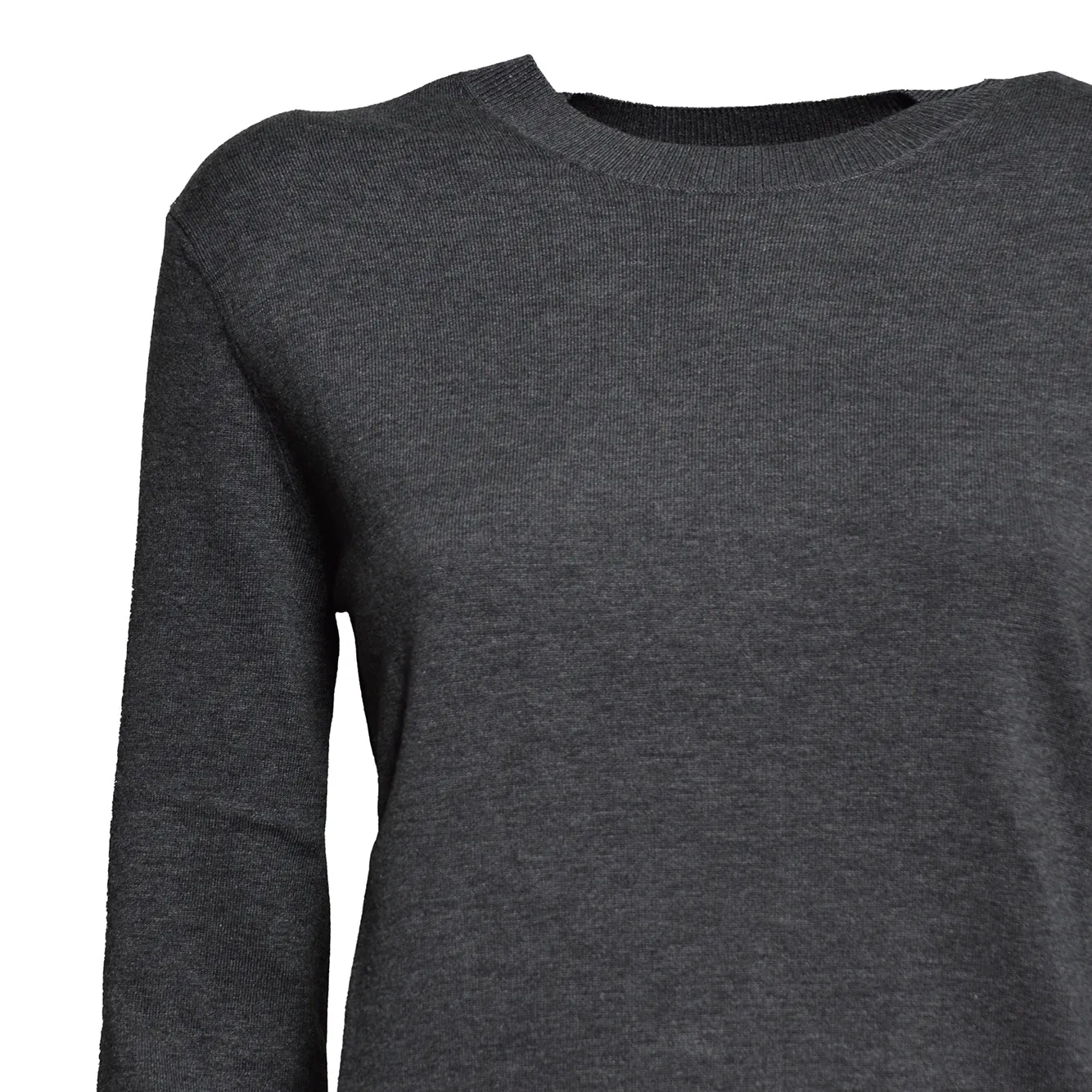 Max Mara Weekend Sicilia maglia girocollo grigia seta lana