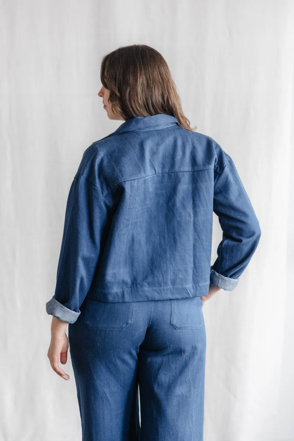 Jyoti Fair Works Mayur Denim giacca corta denim cotone