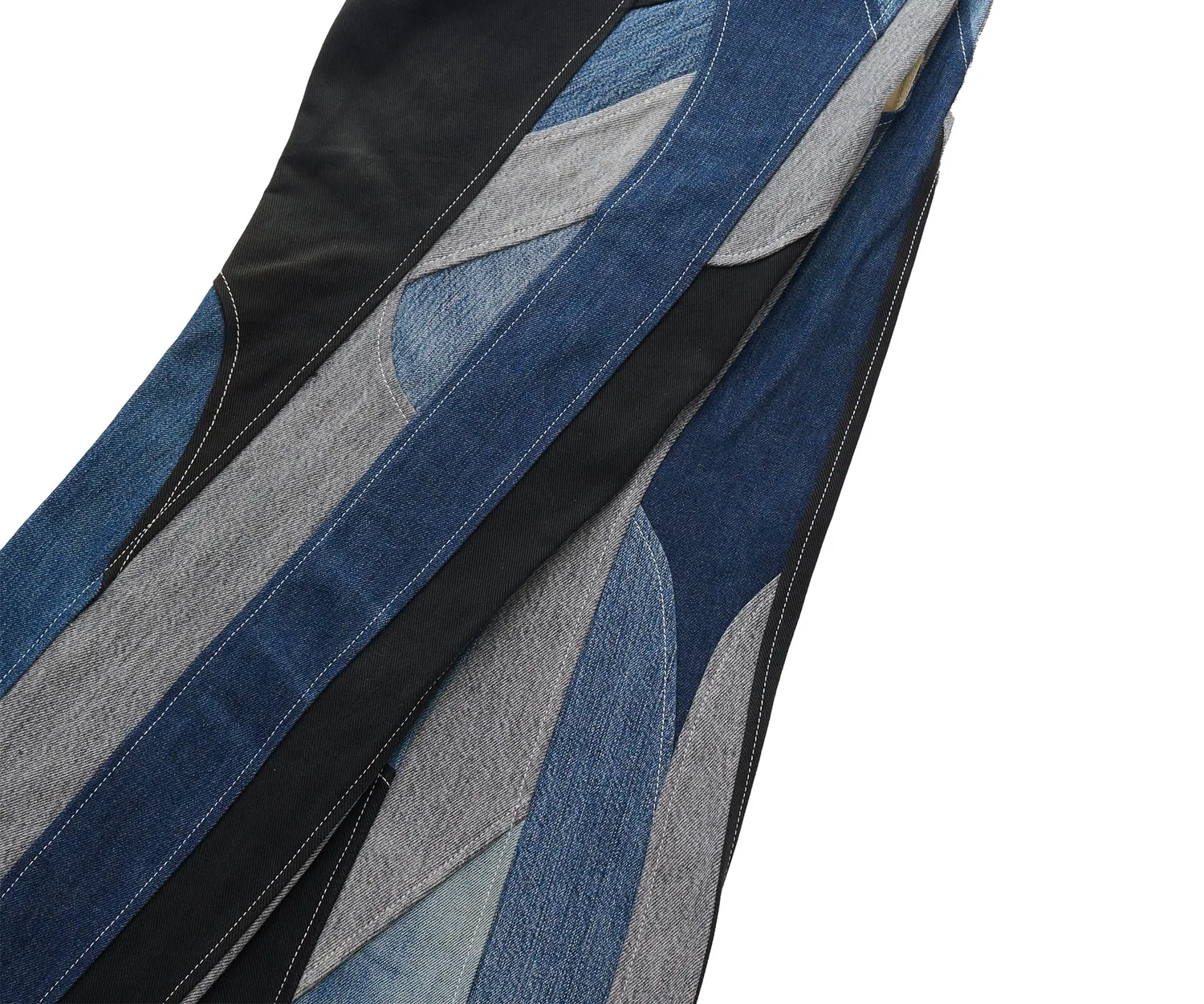 Marcello Pipitone Olimpia 3 jeans loose nero blu riciclato