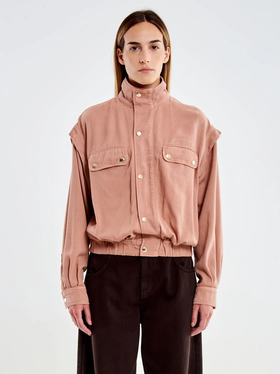 Vicolo Giubbotto in Tencel giacca lyocell blush