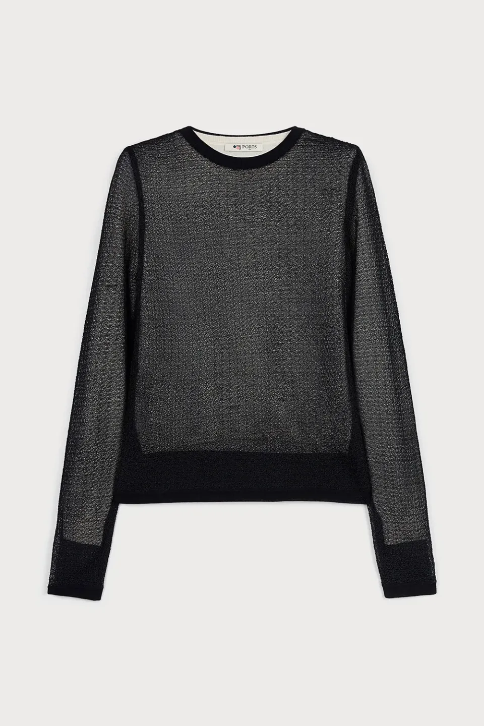 PORTS 1961 Maglia Traforata Nera Mesh Traspirante