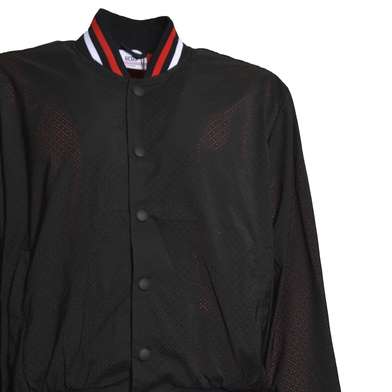 GCDS C1MEQA001T001 bomber nero logo tape
