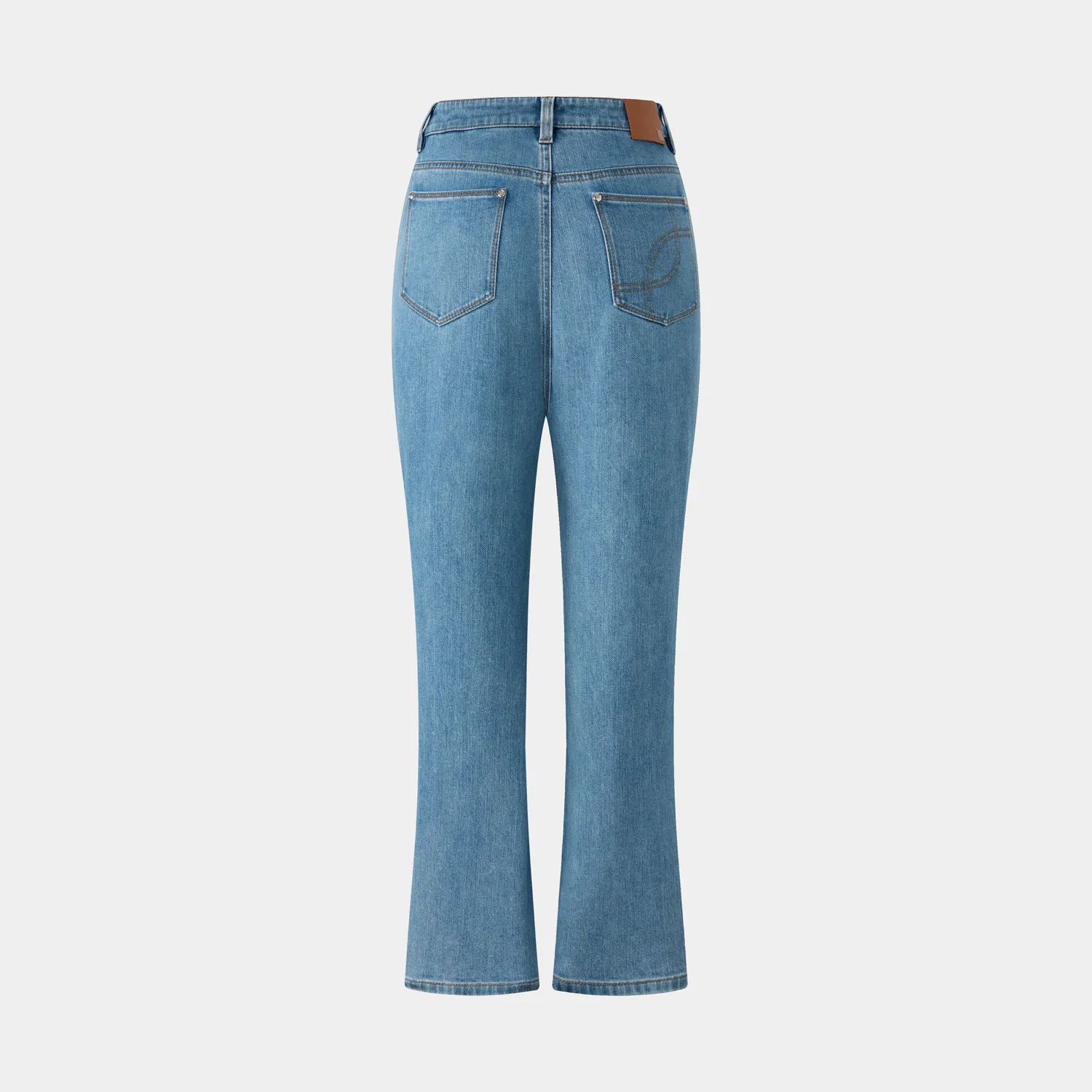 PORTS jeans flare vita alta blu navy