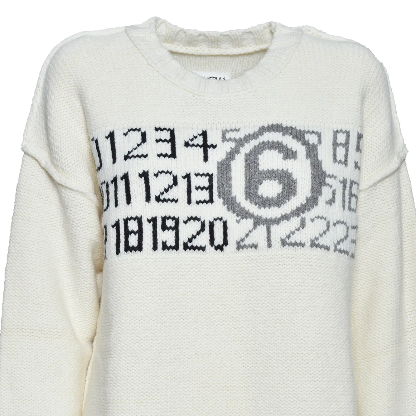 MM6 Maison Margiela M61050MM08VM6101 vestito panna lana