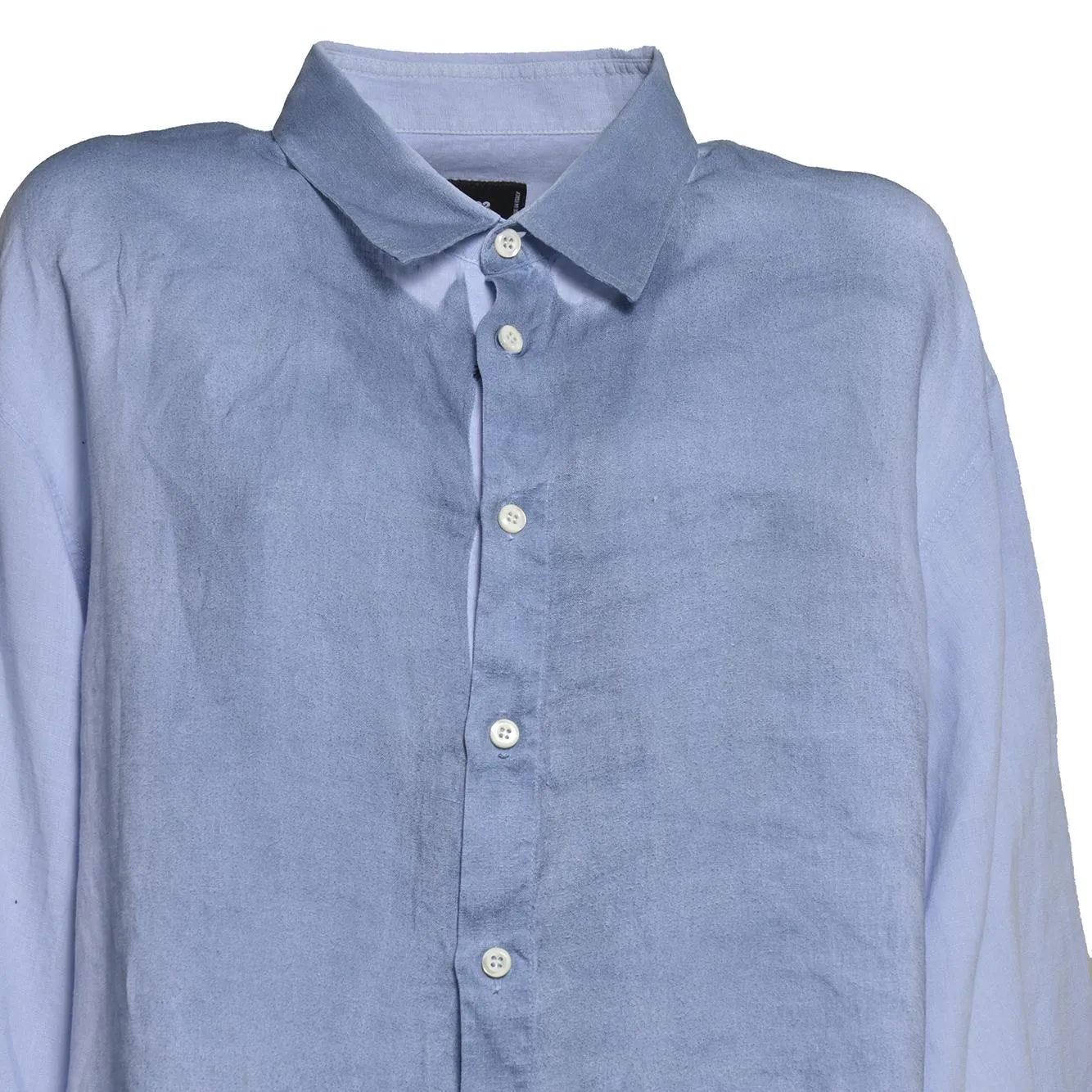 Dsquared2 S71DM0824D35294 Camicia Uomo Denim Blu Lino Sun Bleached
