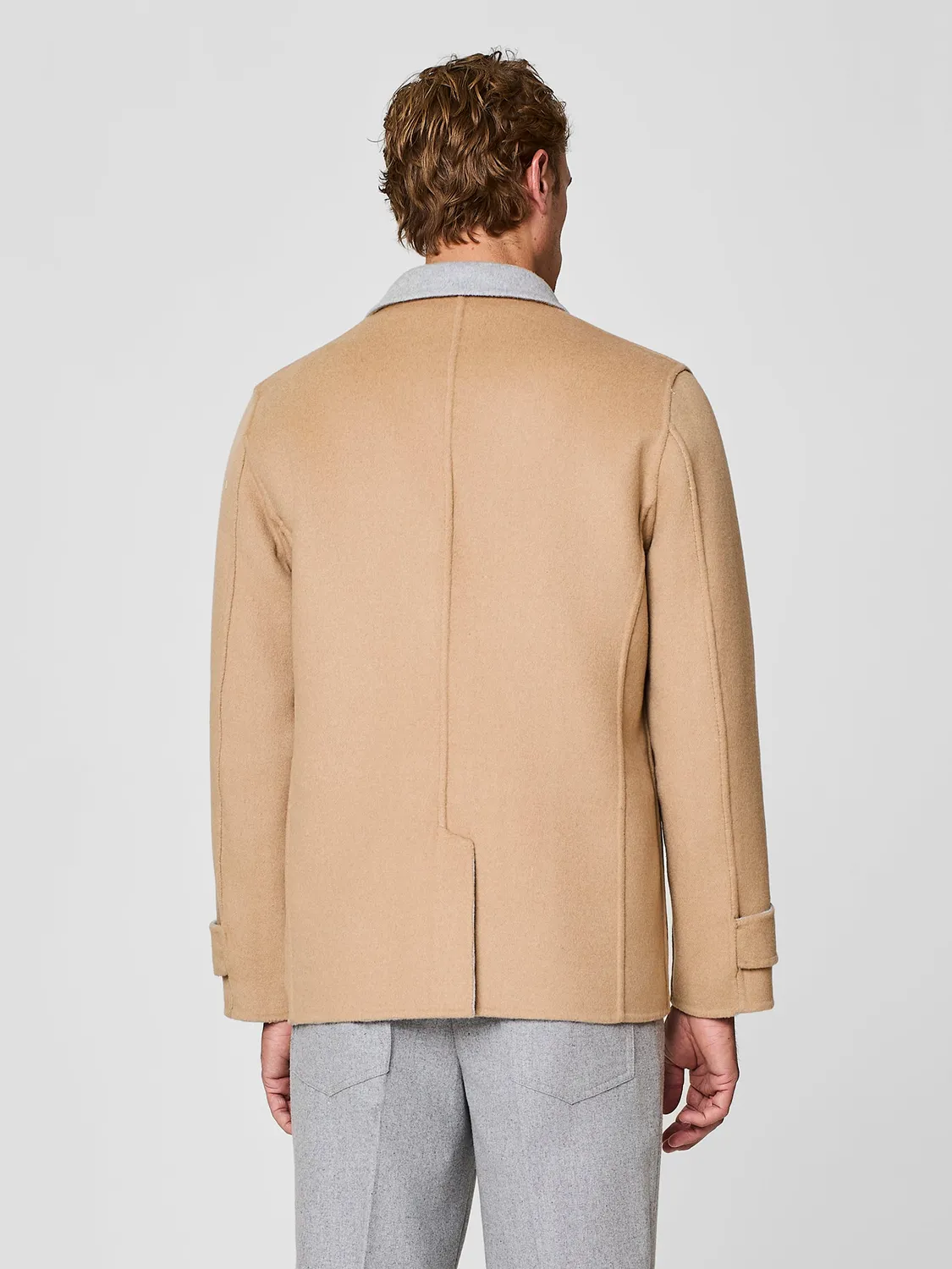 Paul Taylor Overjacket Reversibile Velour Grigio Chiaro Double