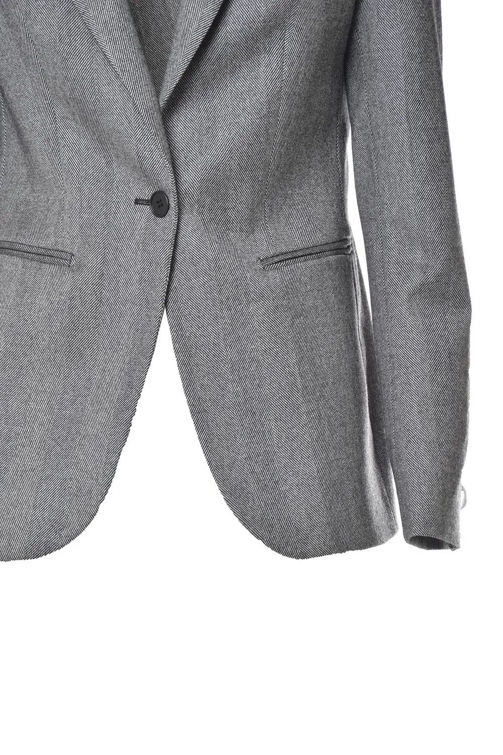 Tonello 02G68805259R blazer lana spigato grigio taglia 48
