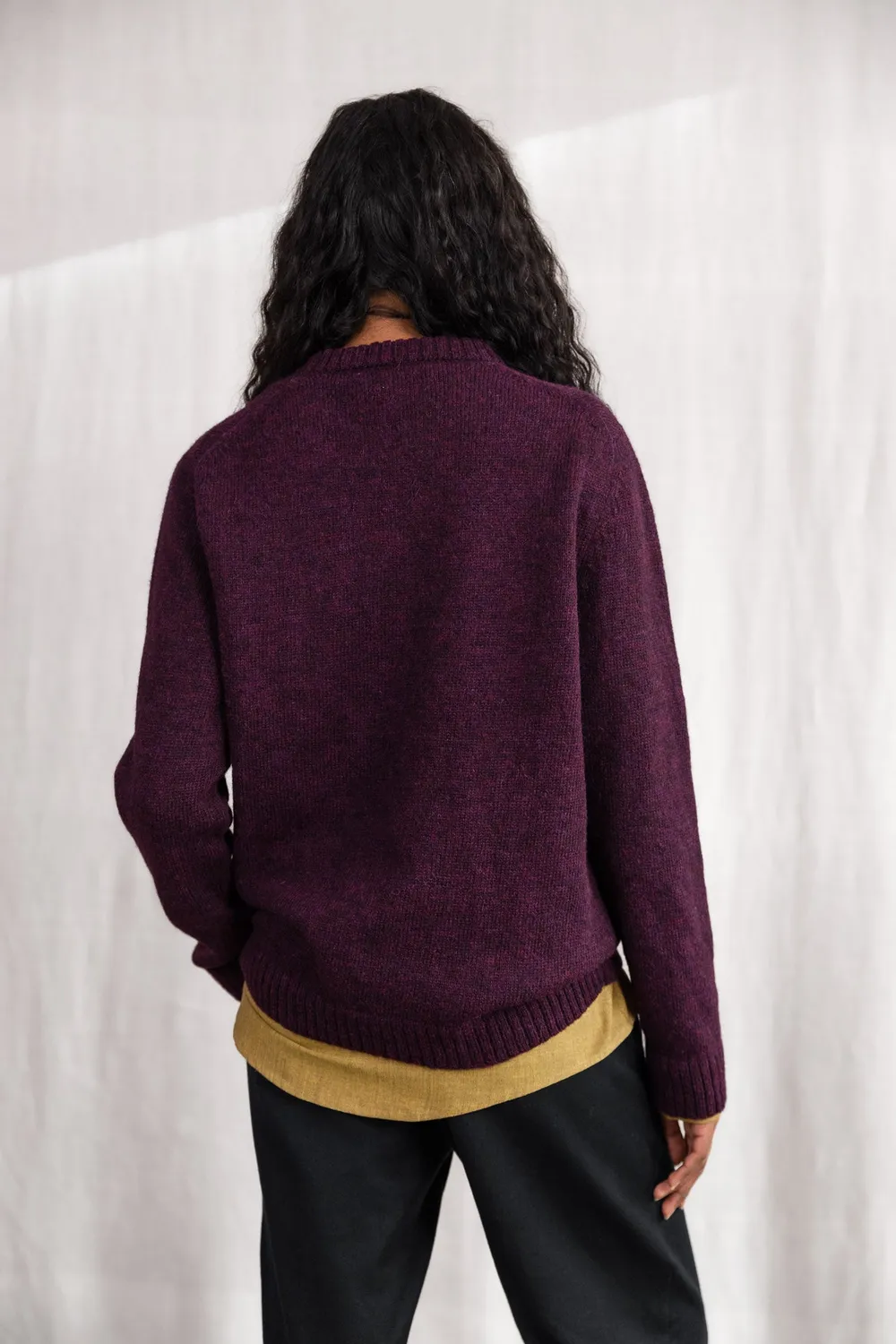 Jyoti Saposoa maglione alpaca donna blackberry