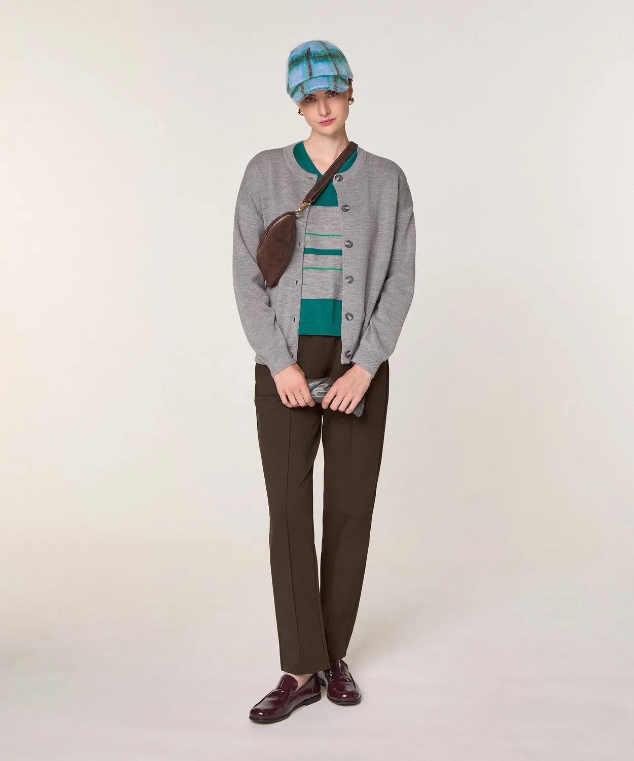 Rodier Cardigan Lana Merino Grigio Scuro Maglia 12