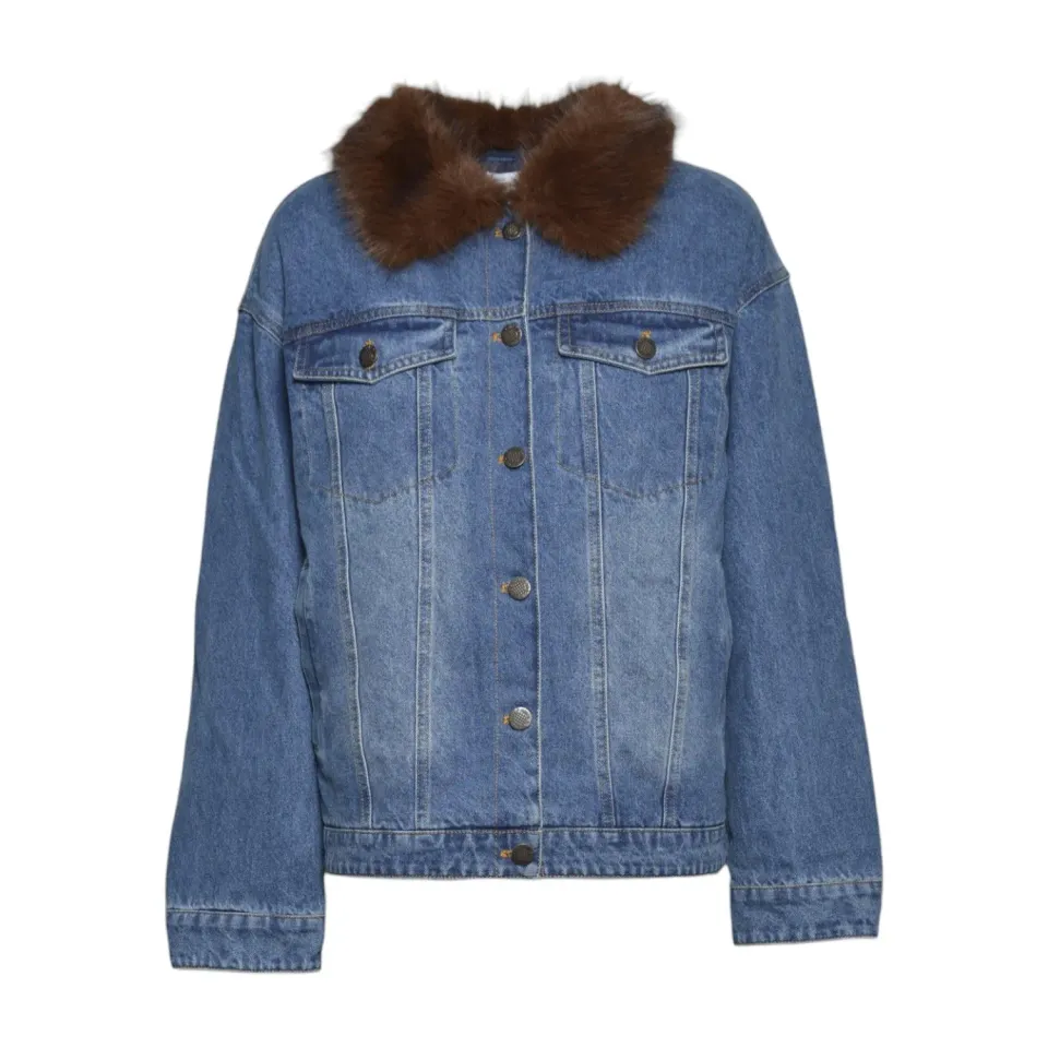 Saint Barth DLS0001 giubbotto jeans donna marrone