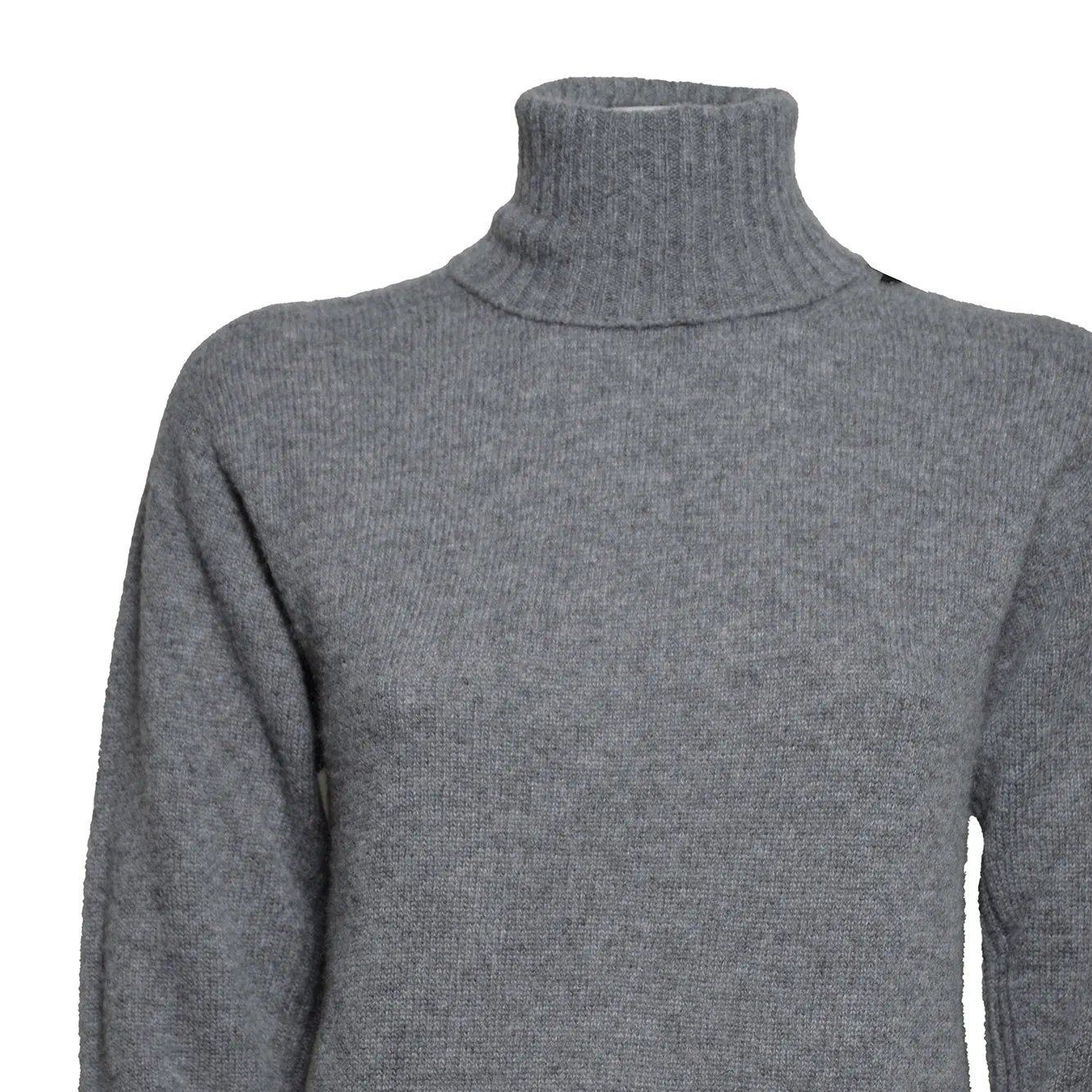 Solotre M3AC0003ACU93S maglia collo alto grigio pietra