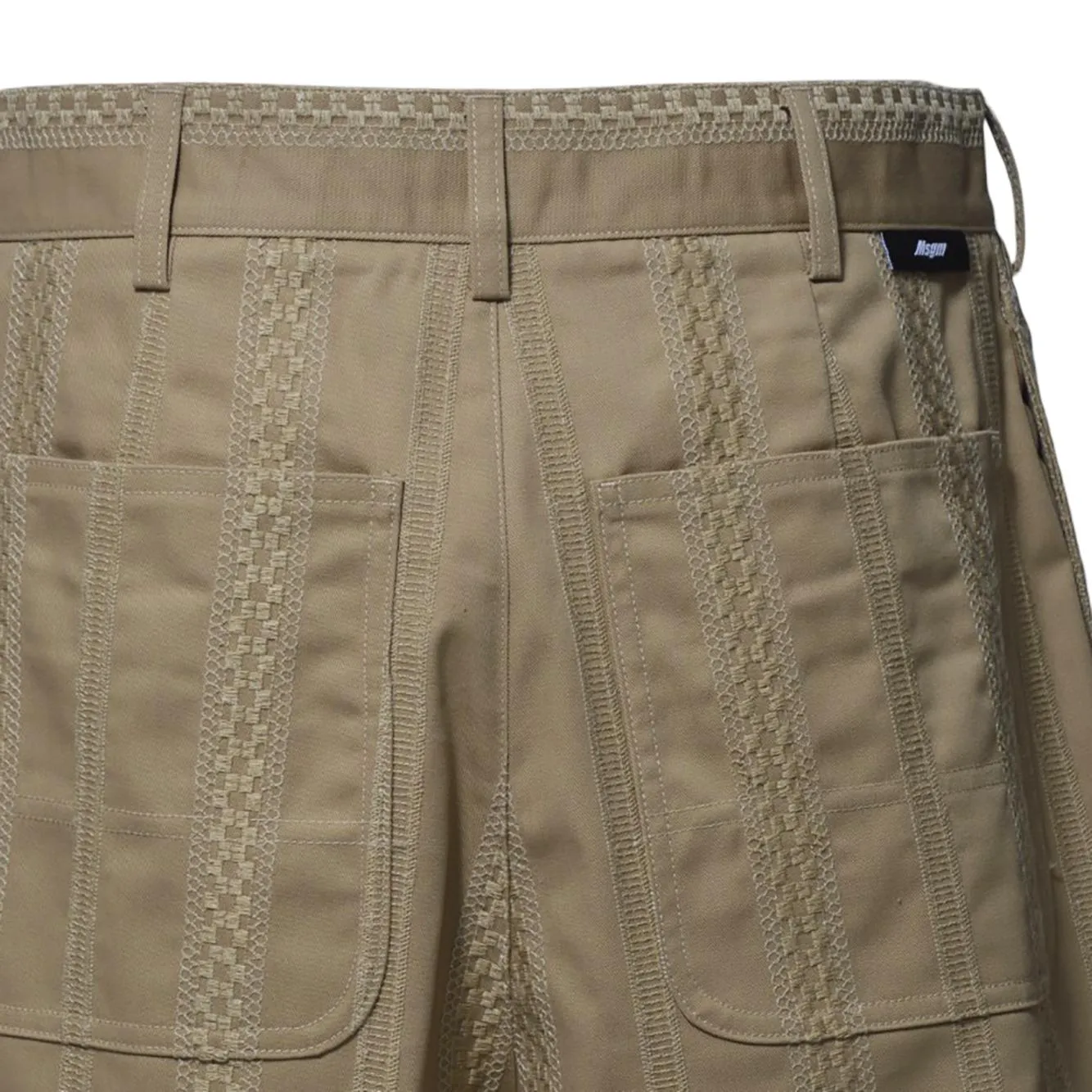MSGM 3840MB03257139 bermuda cammello ricami