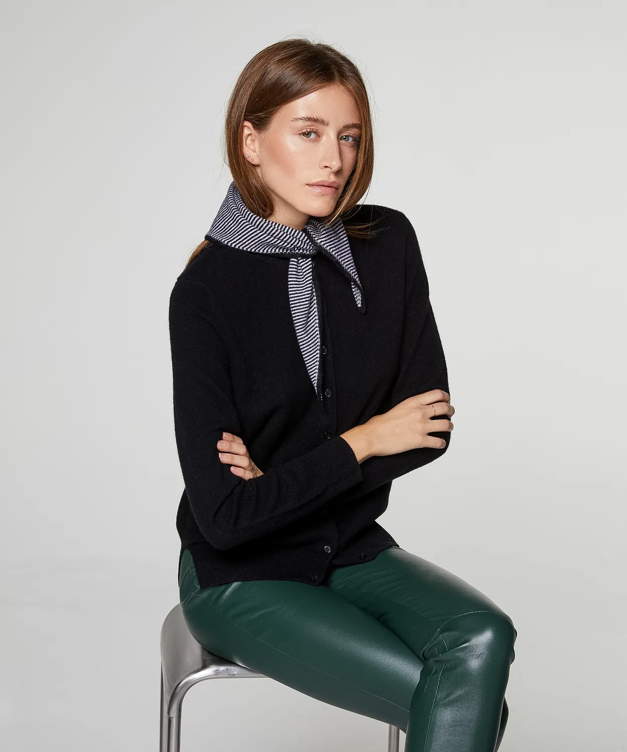 Rodier Sciarpa Triangolare in Cashmere Nera Taglia Unica
