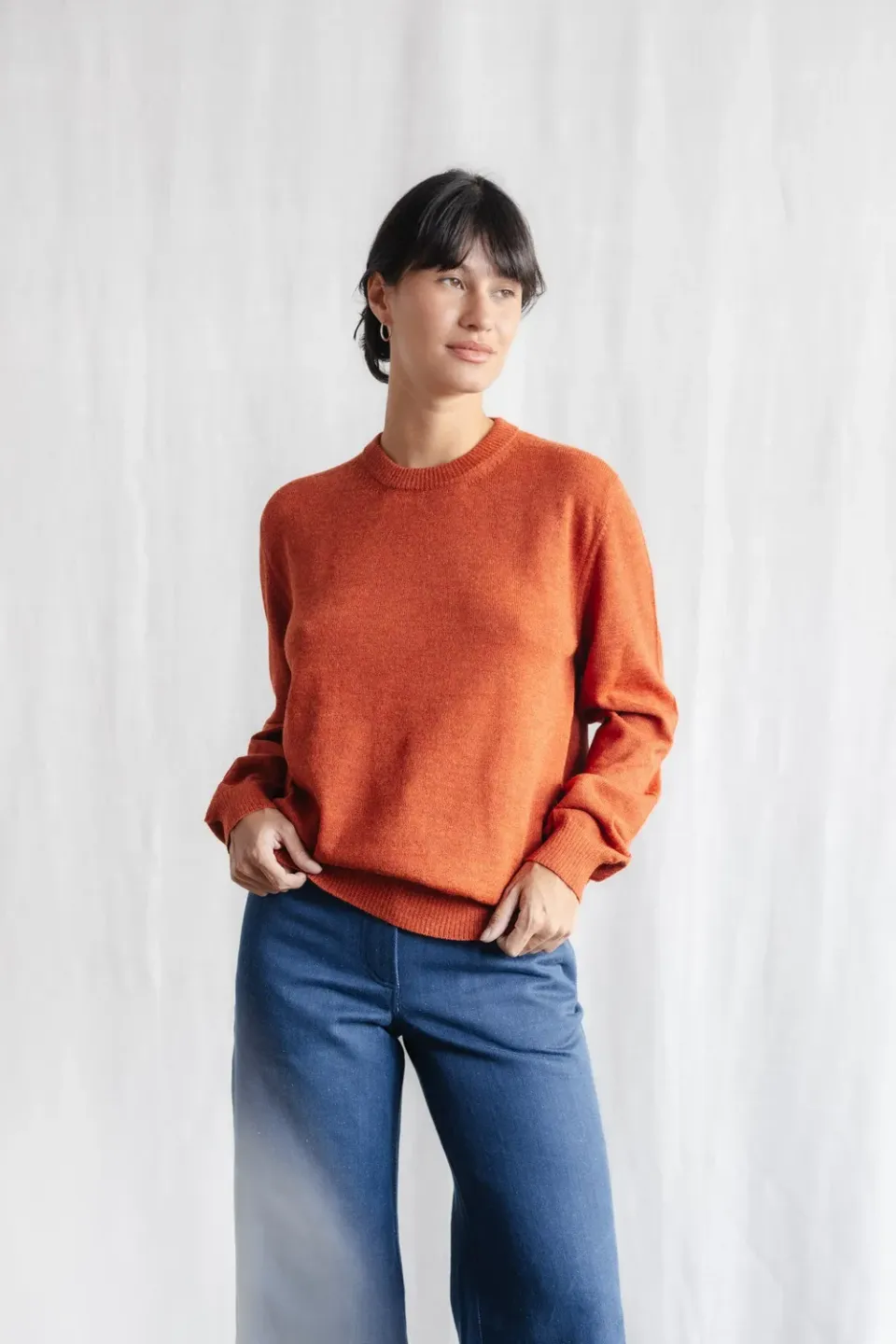Jyoti Fair Works Sathee Rust maglione baby alpaca