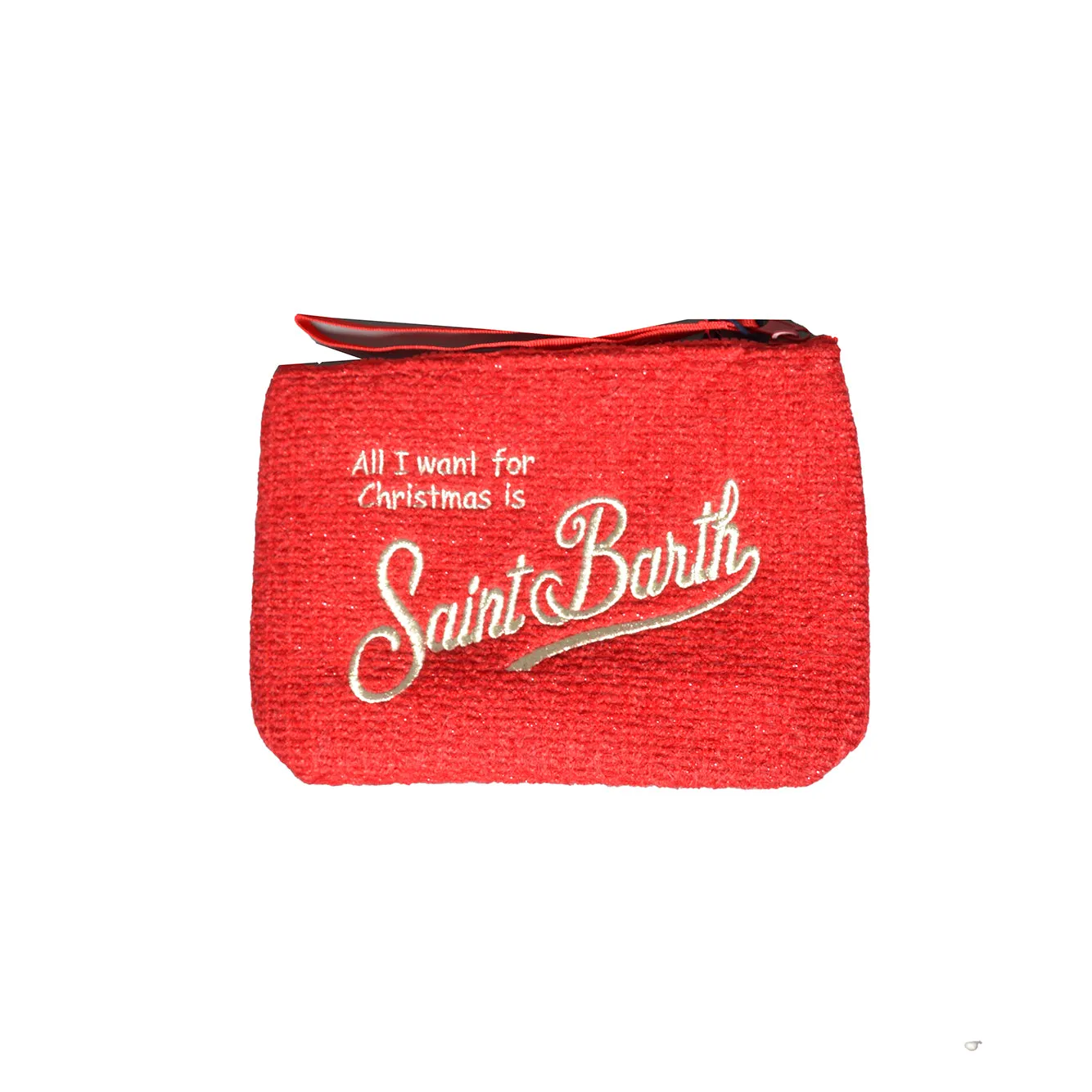 Saint Barth Aline ALI0057 pochette rosso oro cotone
