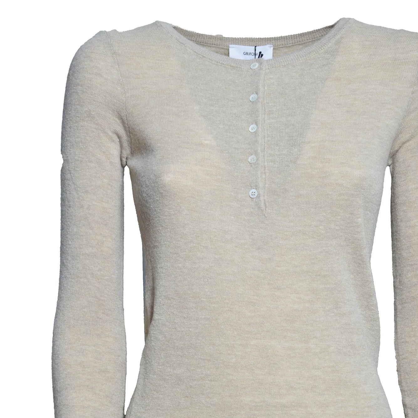 Grifoni Melanie cardigan beige donna sabbia