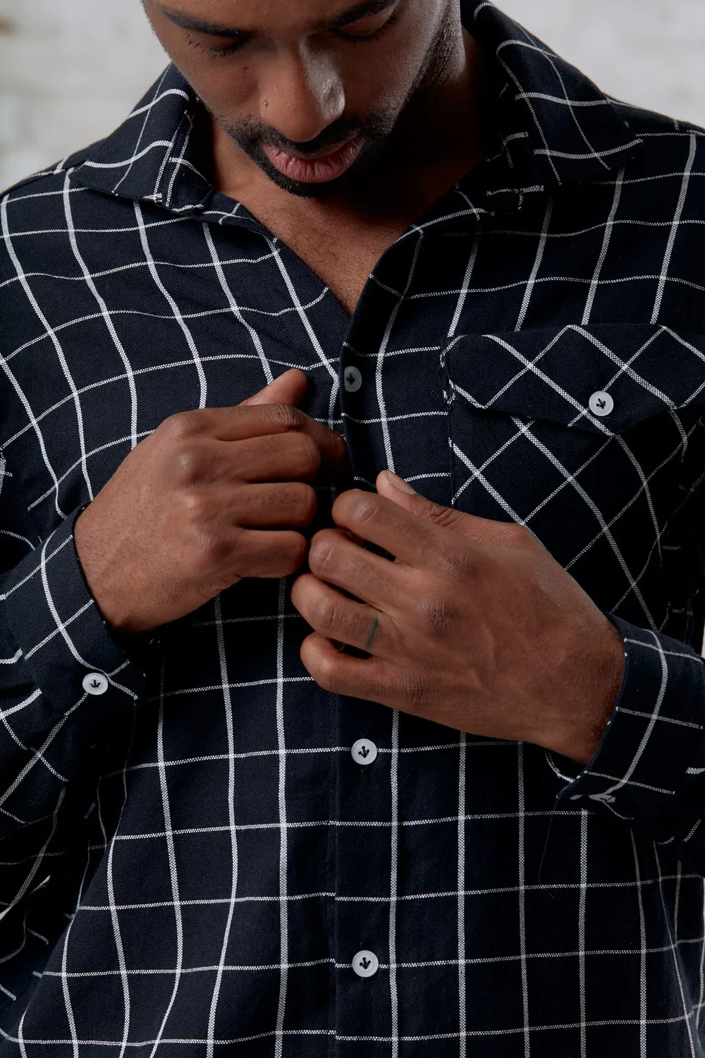 Jyoti Jwala Olive camicia uomo cotone