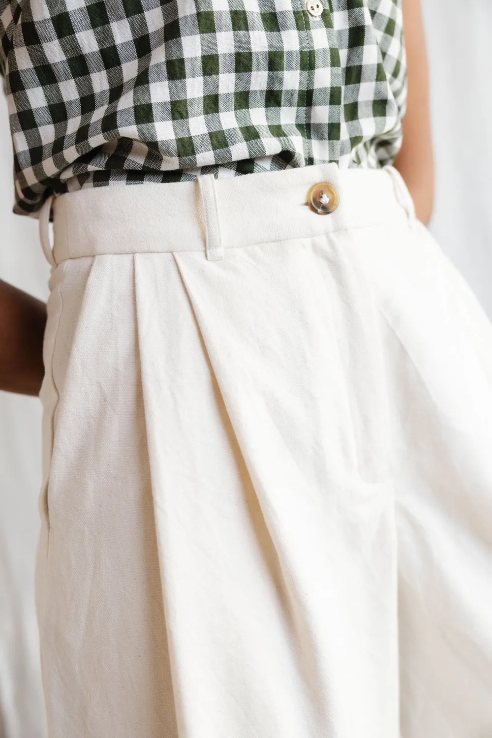 Jyoti Awasi culotte cotone ecru bio