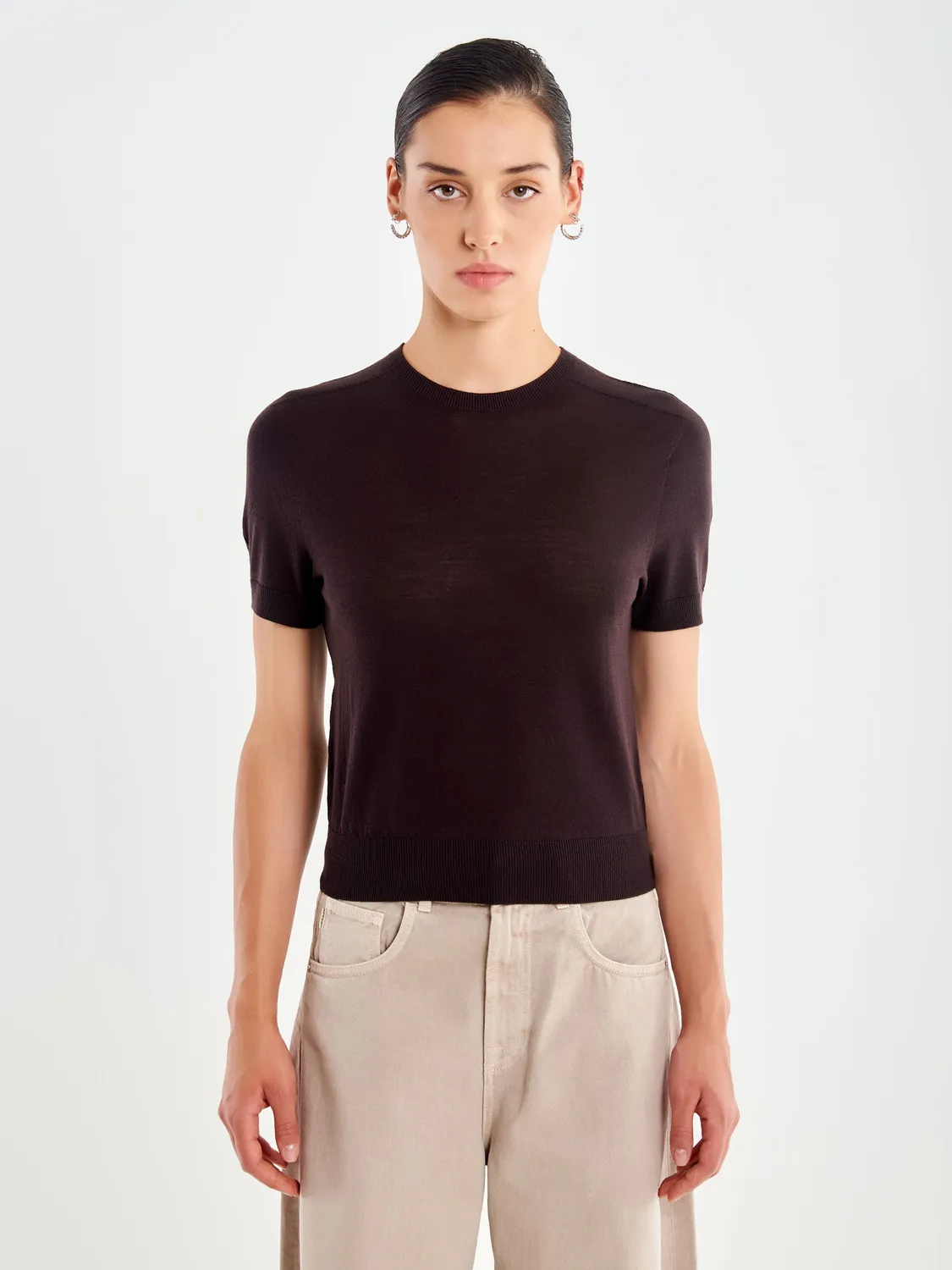 Vicolo Pull Girocollo Maglia Moro Lana