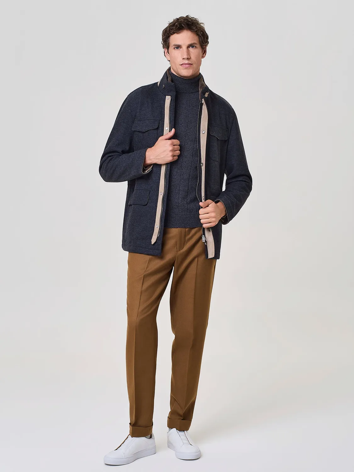 Paul Taylor Field Jacket Misto Lana Ecopelliccia Grigio