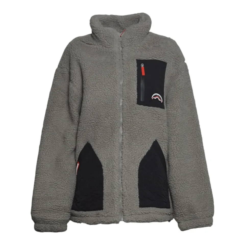 Sprayground SP982GREIGE Giubbotto Teddy Puffer Grigio
