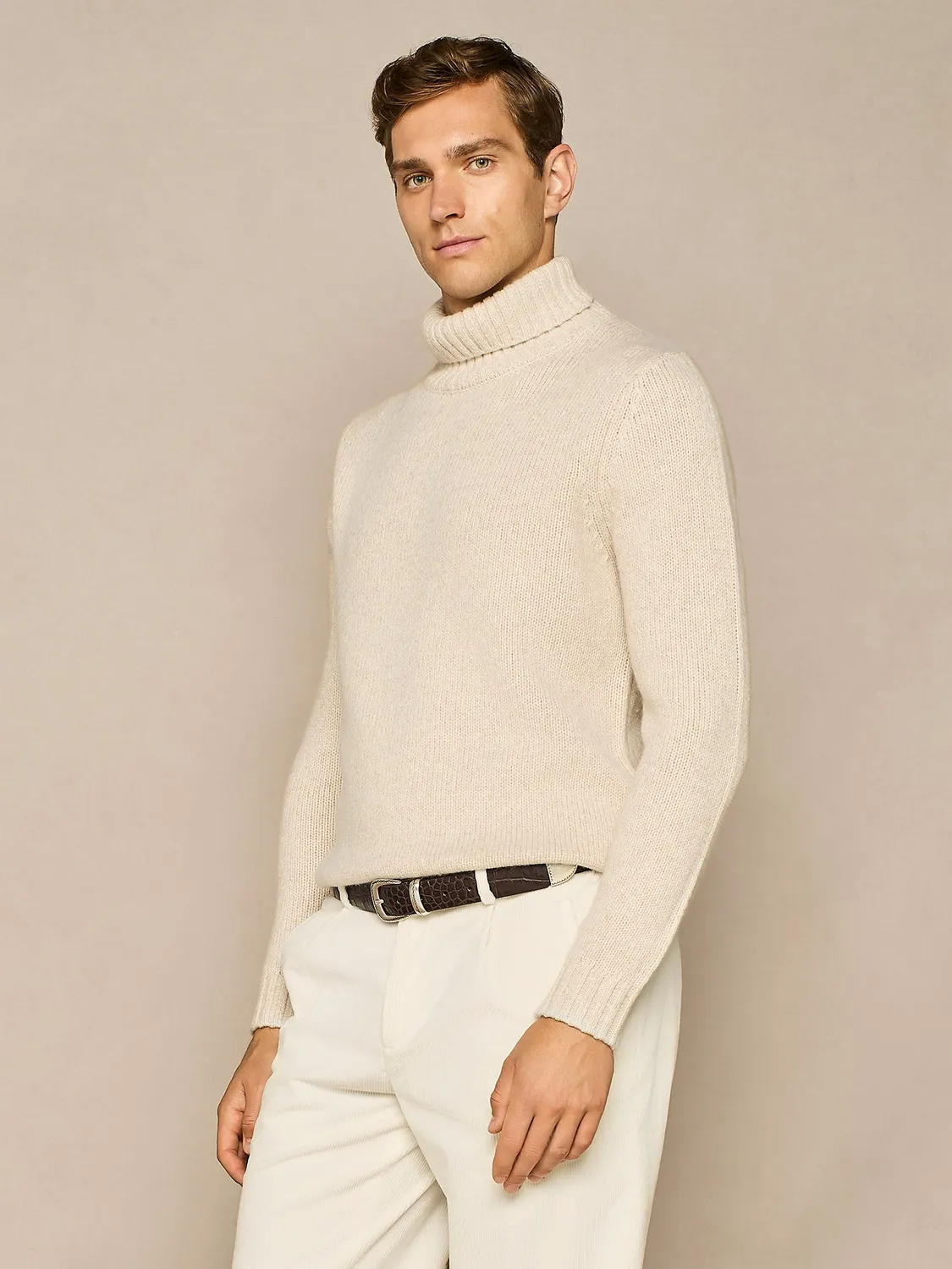 Paul Taylor dolcevita mouliné lana beige finezza 5