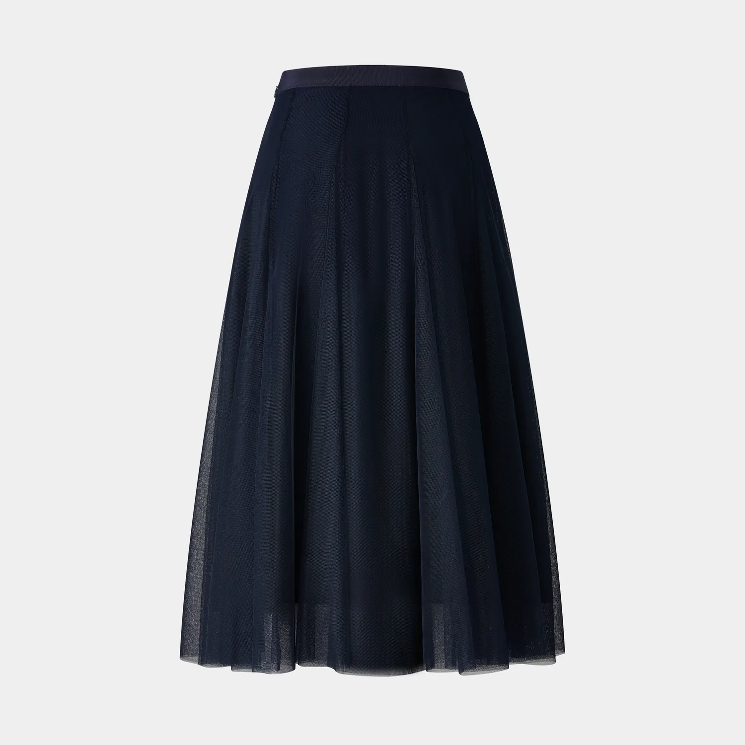 PORTS Tulle gonna midi navy strati tulle