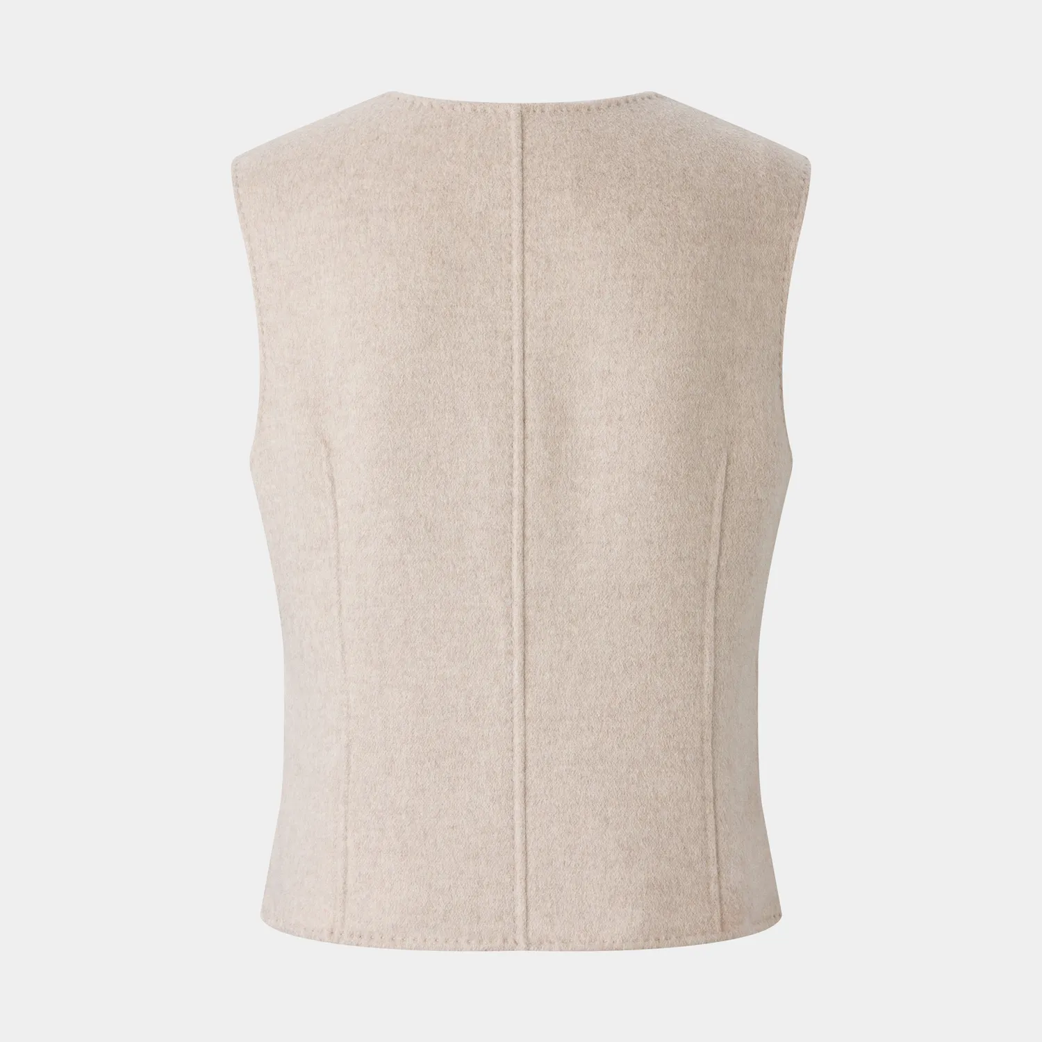 PORTS Cashmere Wool Gilet gilet beige 6 cashmere smanicato