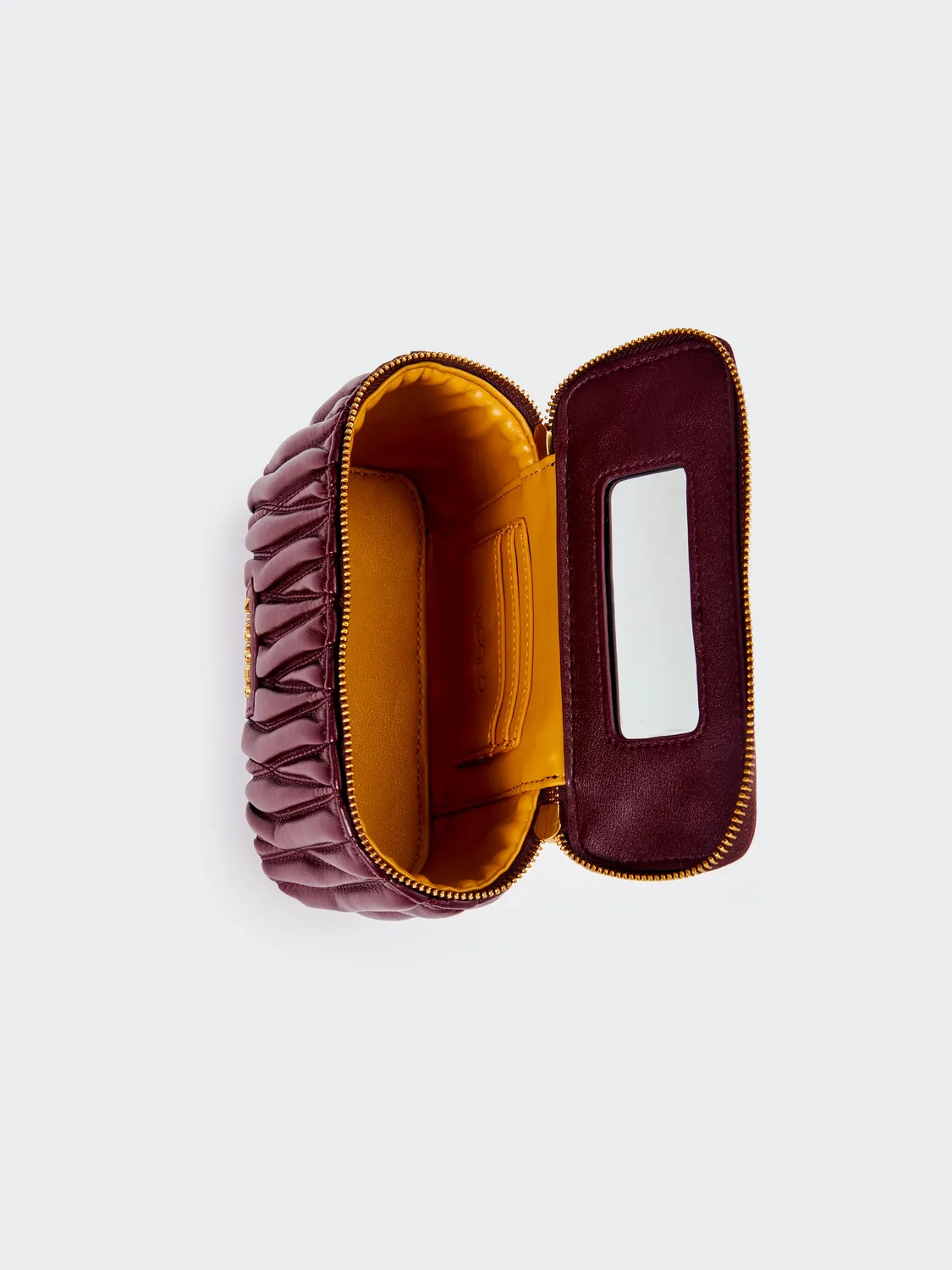Vicolo Charlotte borsa secchiello melanzana trapuntata