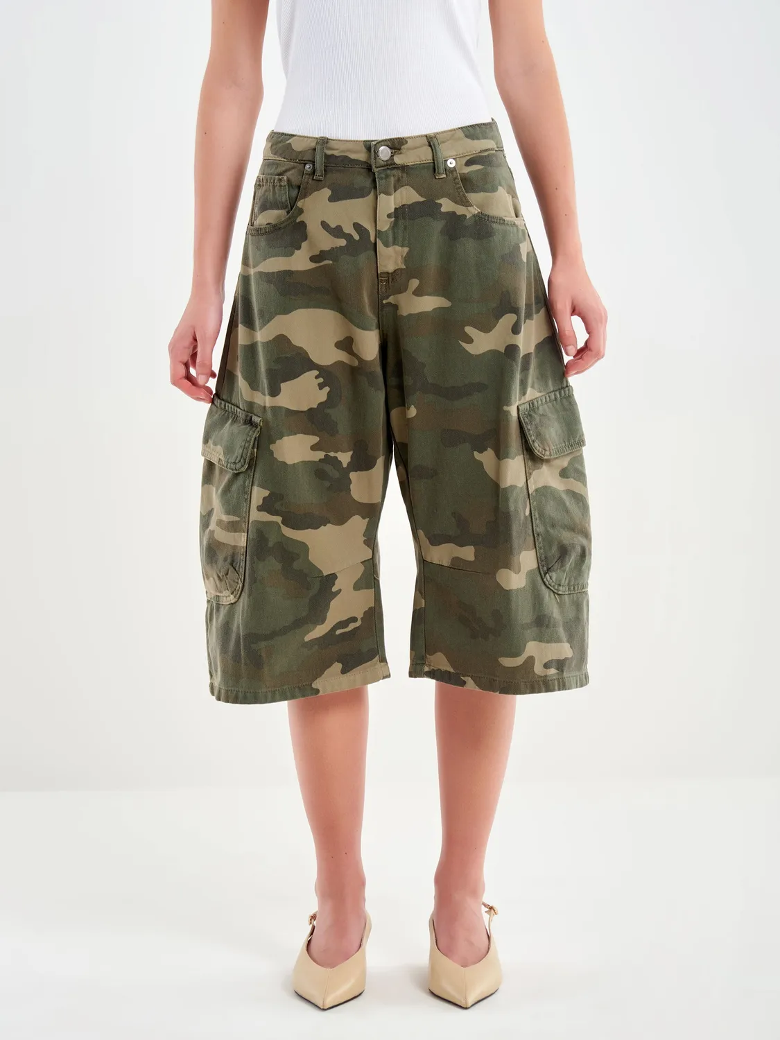 Vicolo bermuda camouflage cotone tasconi laterali