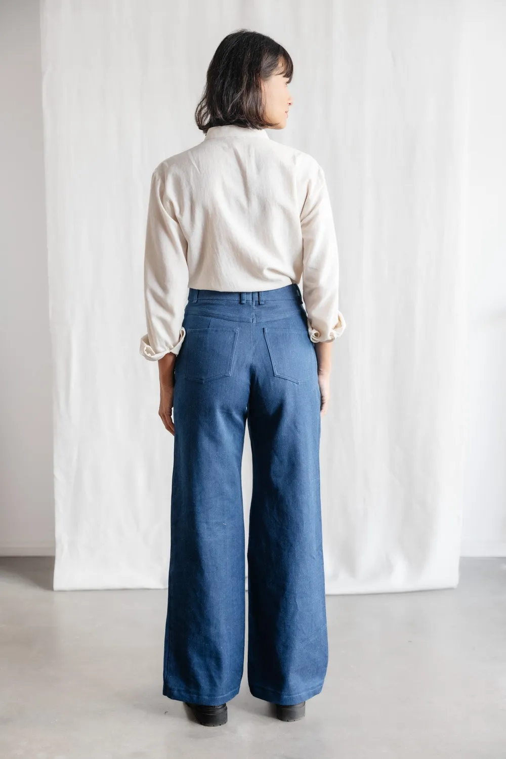 Jyoti Tushar jeans cotone denim alla caviglia