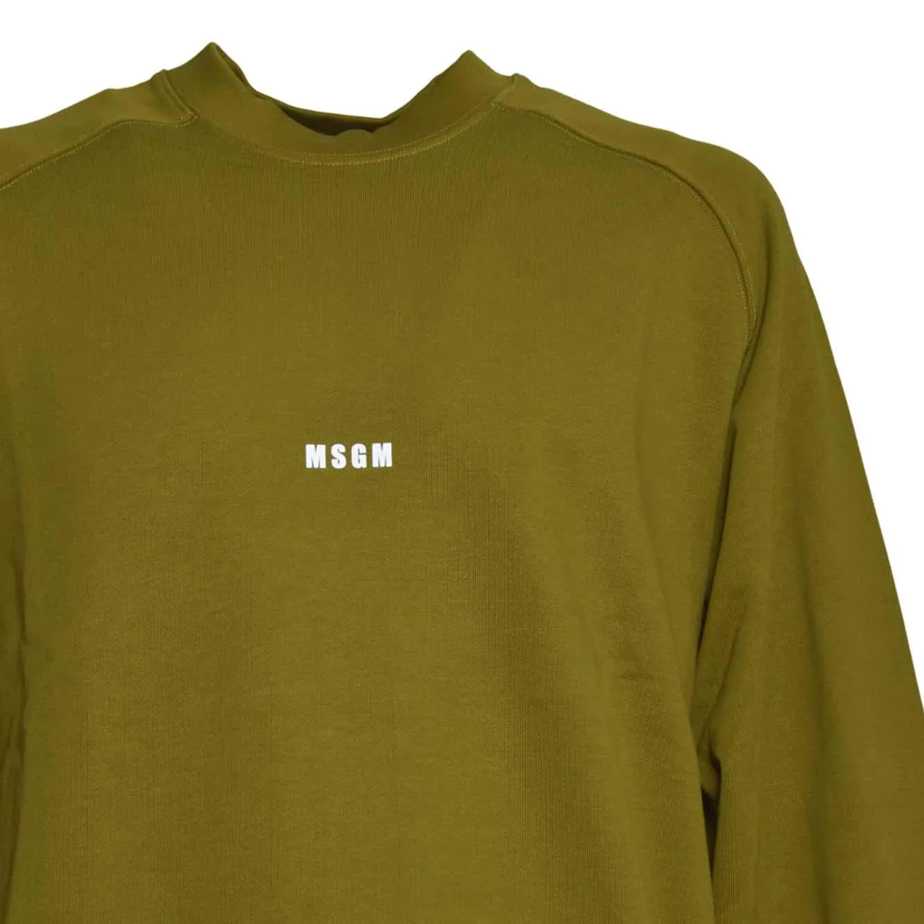 MSGM 3940MM503257799 felpa cotone verde militare donna