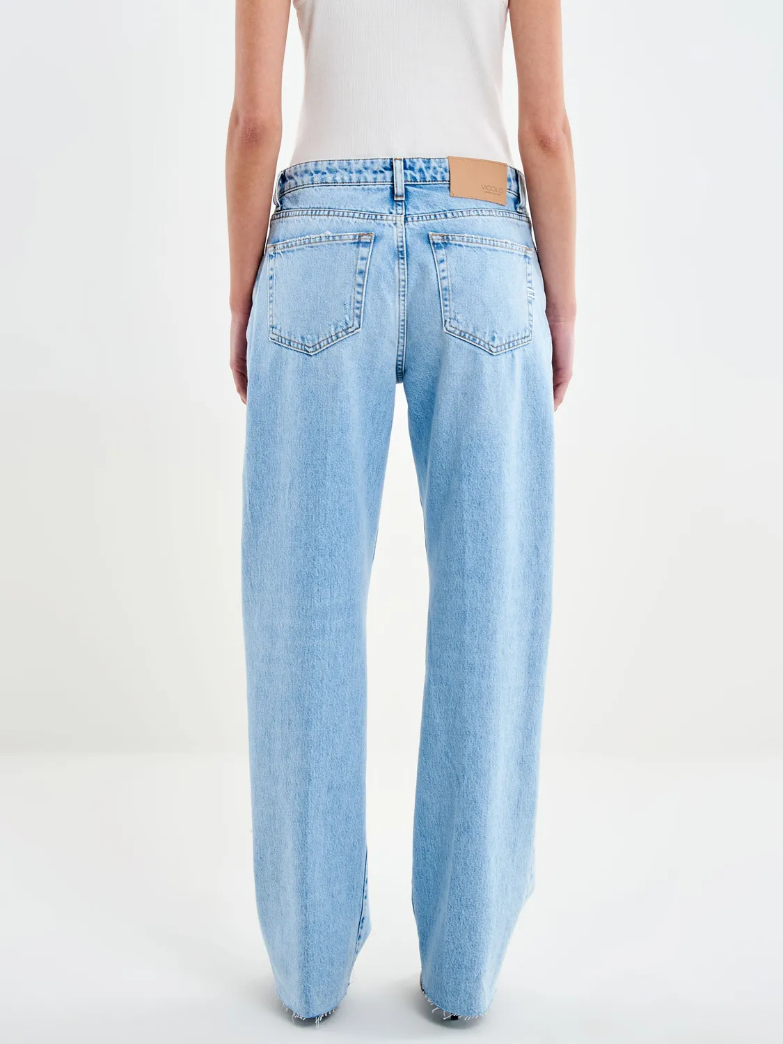 Vicolo Icon Alex jeans relaxed blu bleached cotone