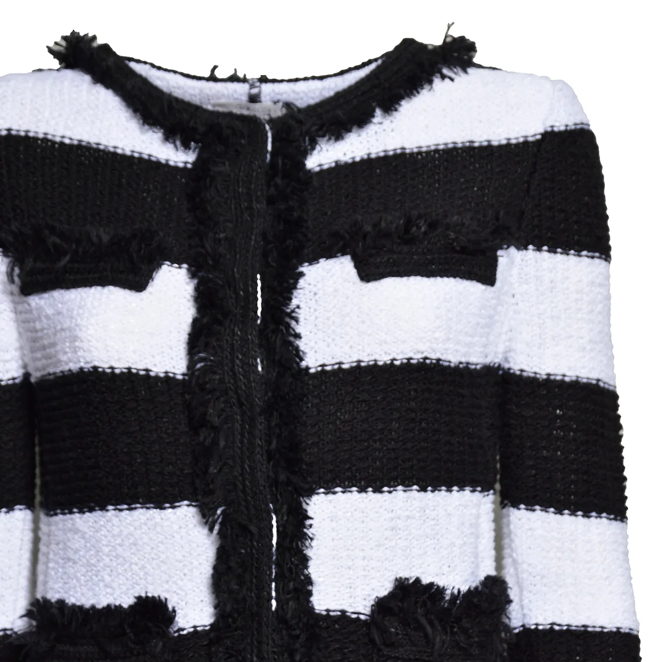Charlott 797000 blazer righe bianco nero chanel