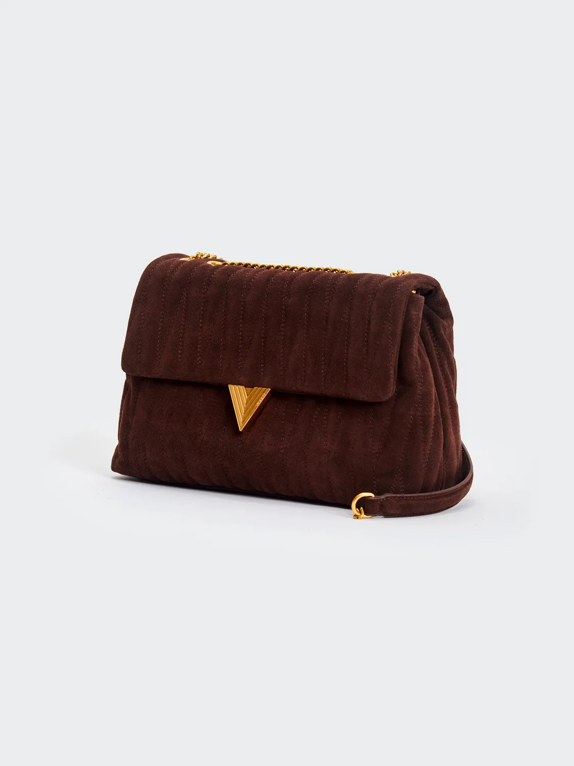 VICOLO Borsa Belleville Maxi Moka Pelle Trapuntata