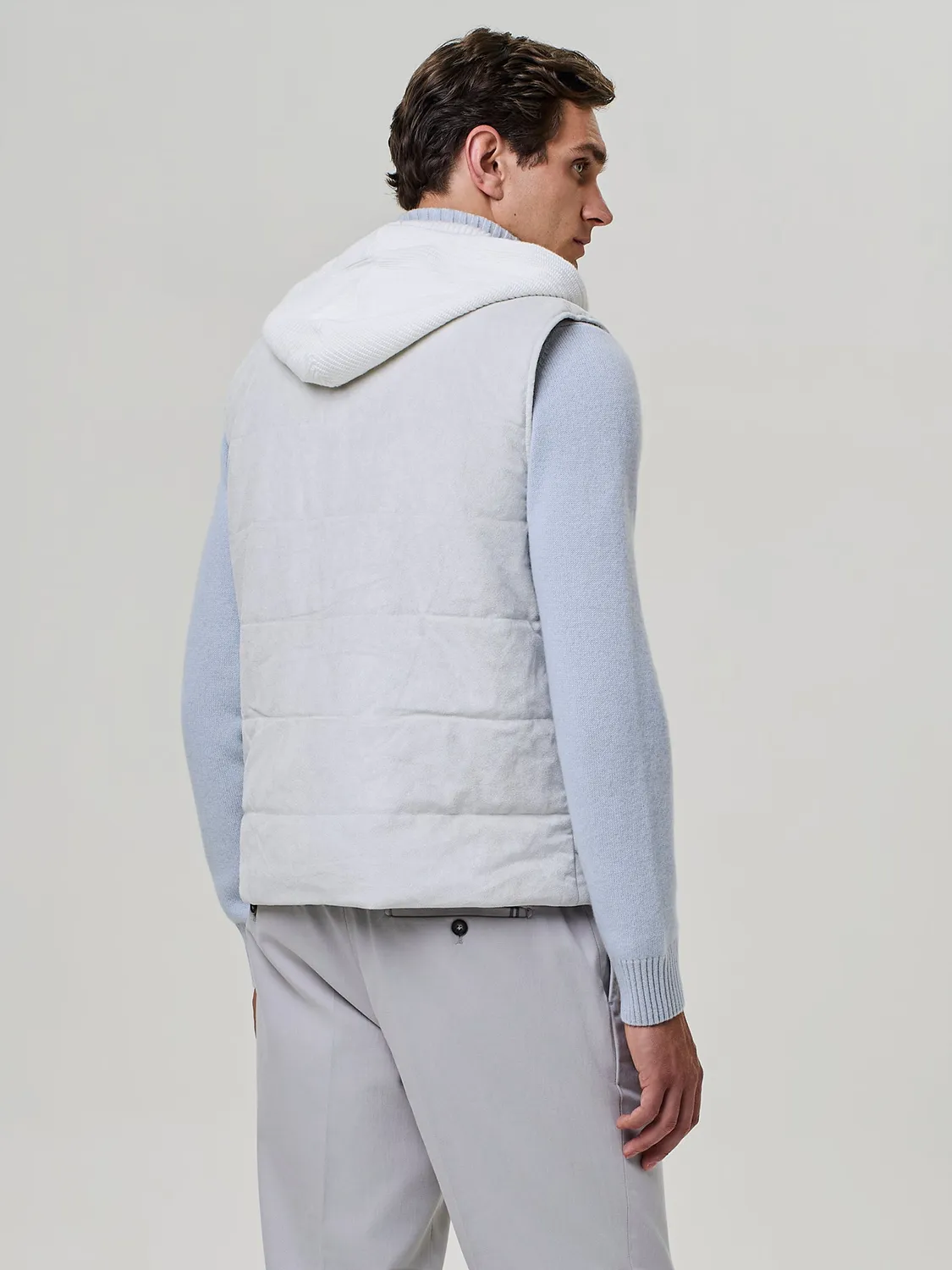 Paul Taylor smanicato suede ghiaccio pettorina maglia