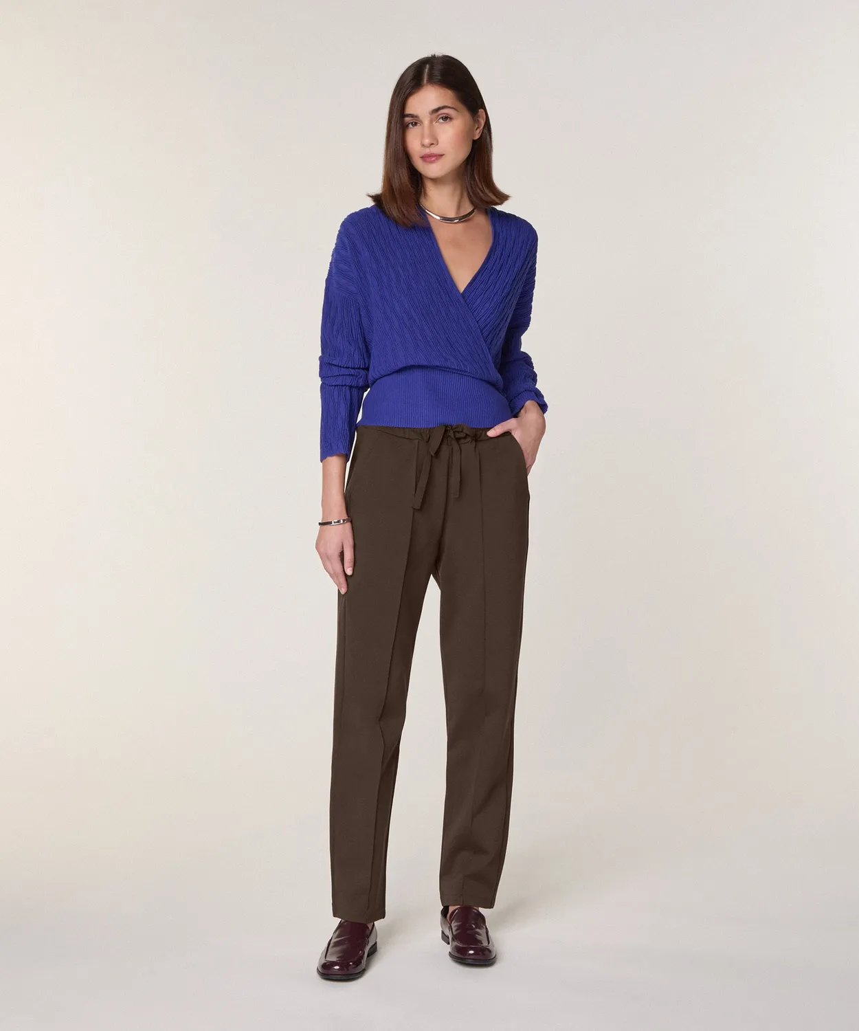Rodier Milano pantaloni jogging maglia marrone