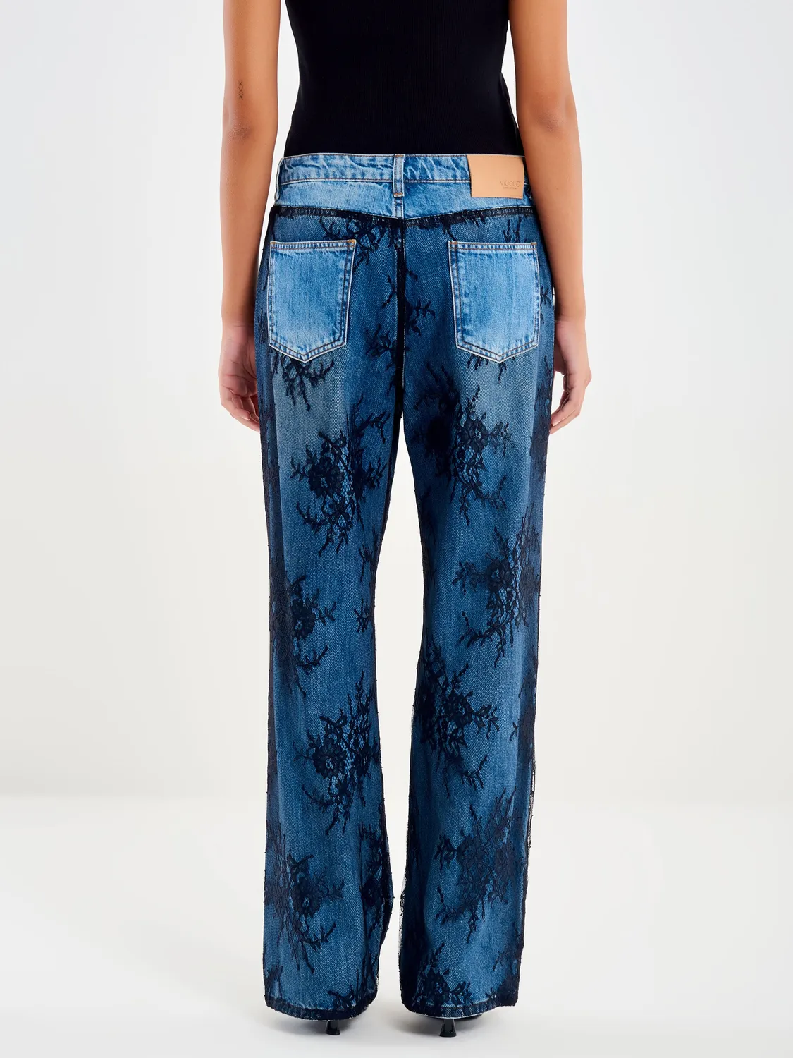 Vicolo Jeans Icon Alex con Pizzo blu vintage