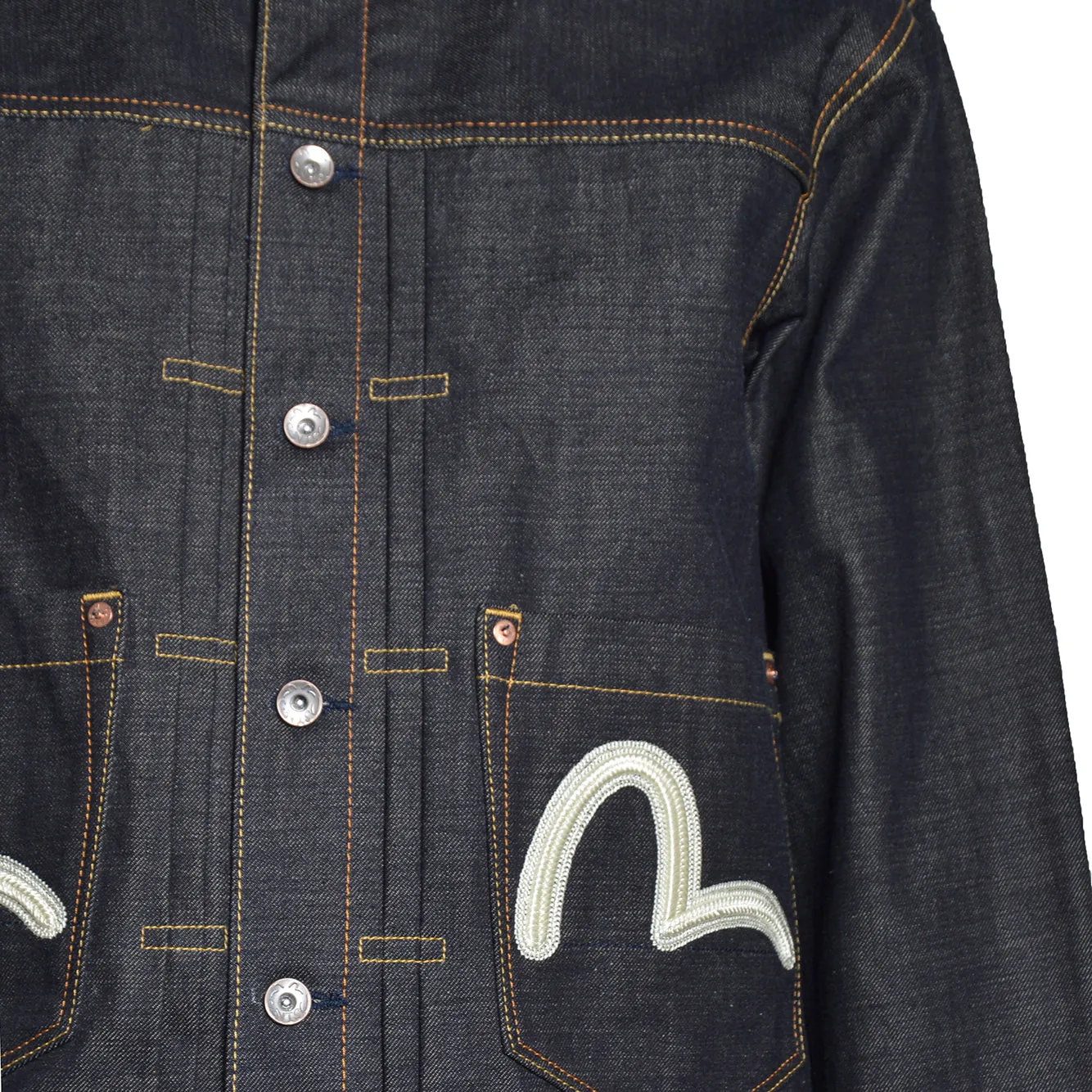 Evisu 2ESHTM6DJ1001 giubbotto jeans denim blu