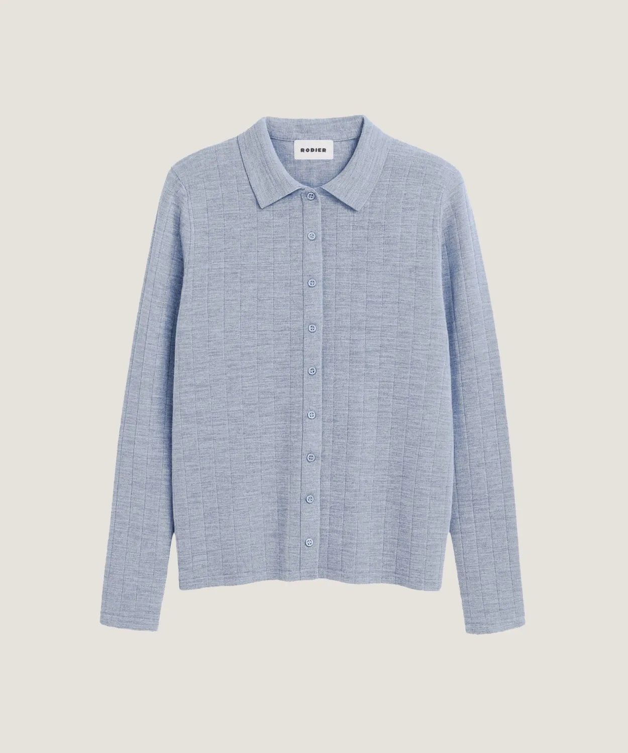 Rodier Camicia in lana celeste donna