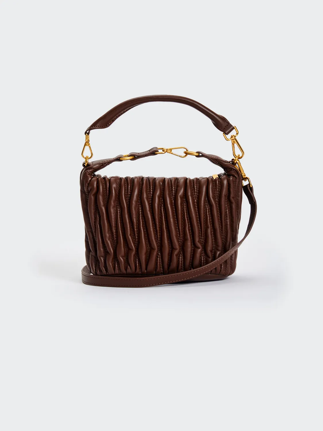 Vicolo Hook borsa trapuntata puffy moka