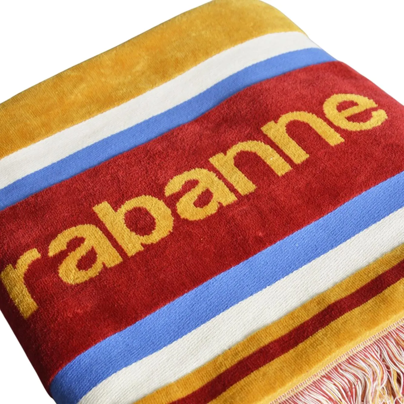 Rabanne 25AAA0249COT030 telo mare arancione cotone UNI