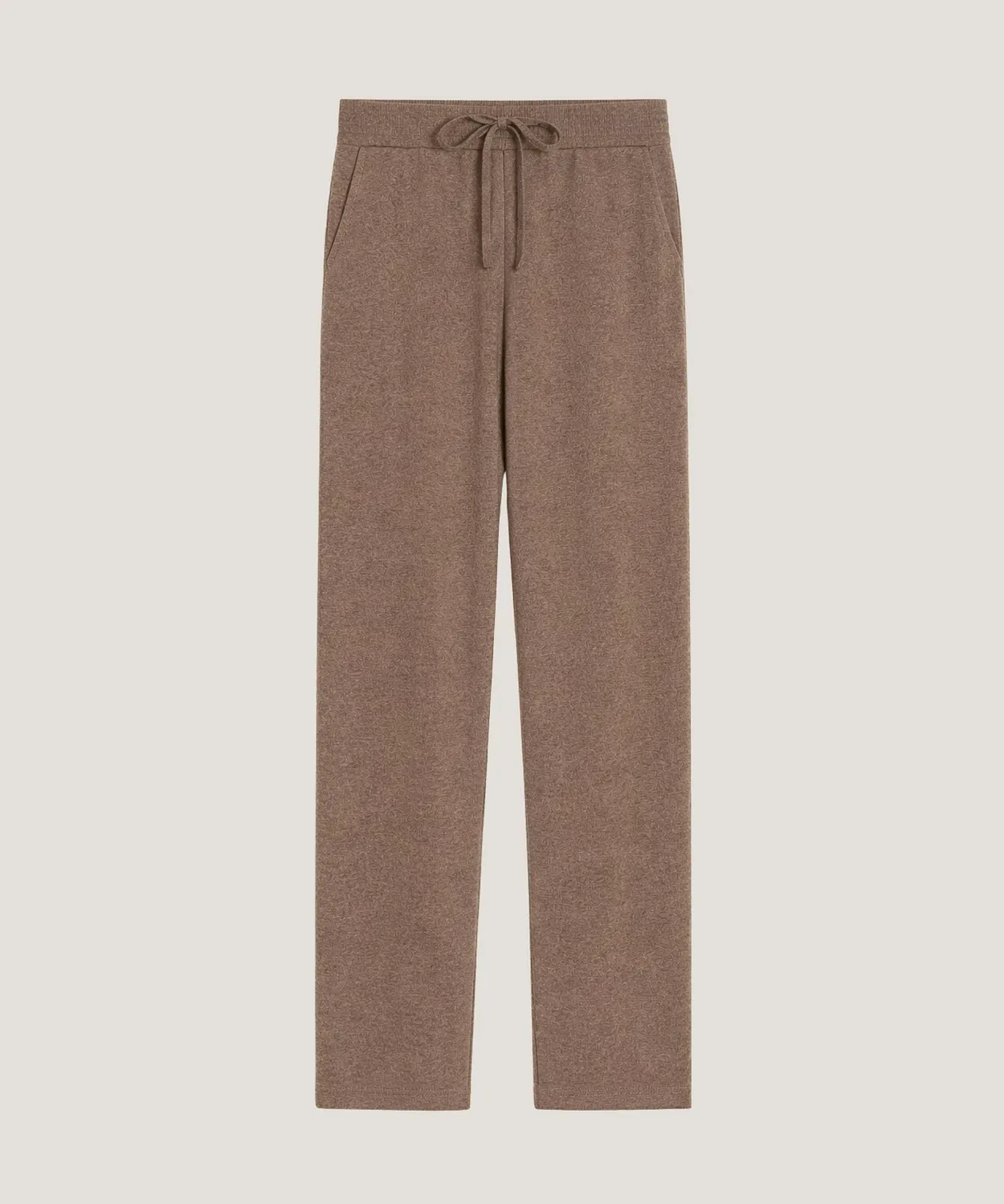 Rodier Pantaloni larghi in cashmere talpa