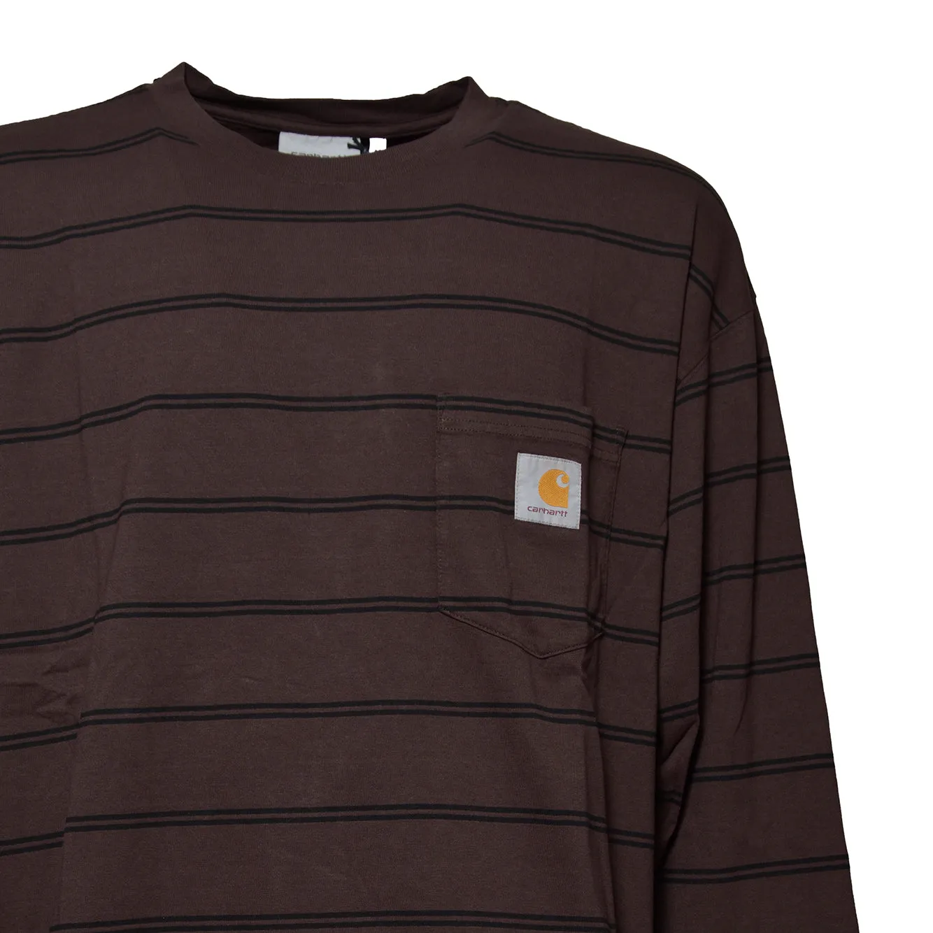 Carhartt Wip Cardona I037271 t-shirt manica lunga marrone cotone