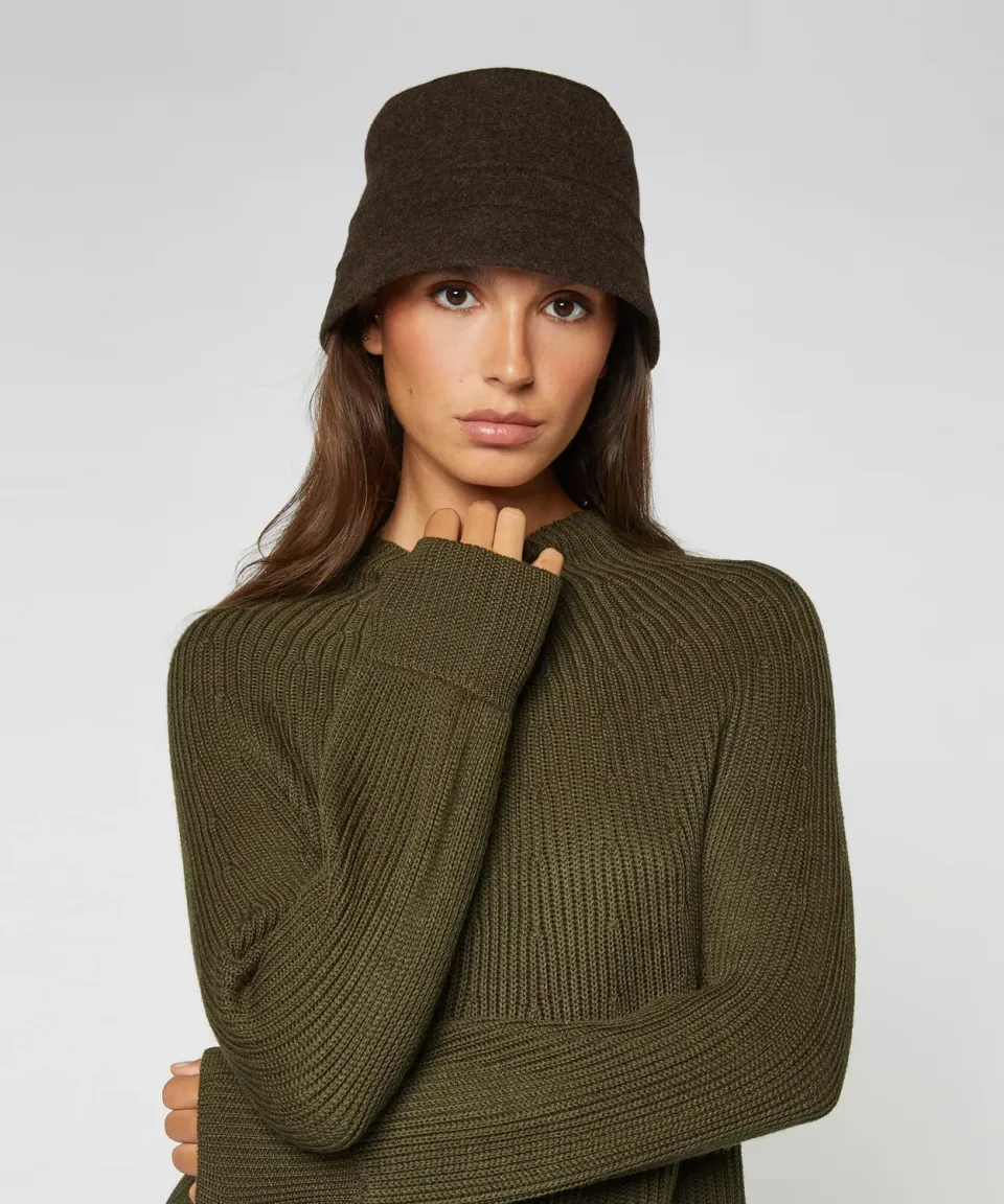 Rodier caschetto lana cloche marrone