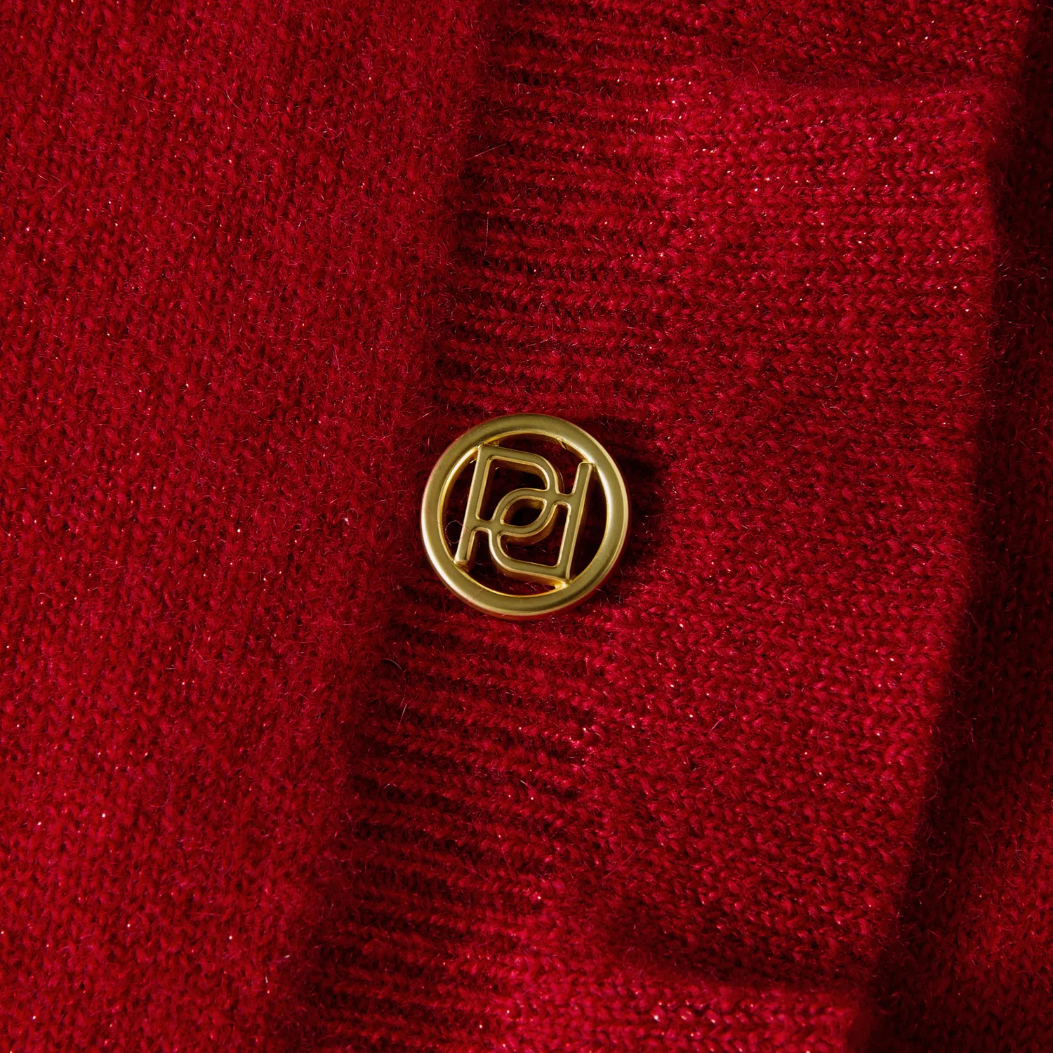 PORTS cardigan rosso con volant adrenaline rush