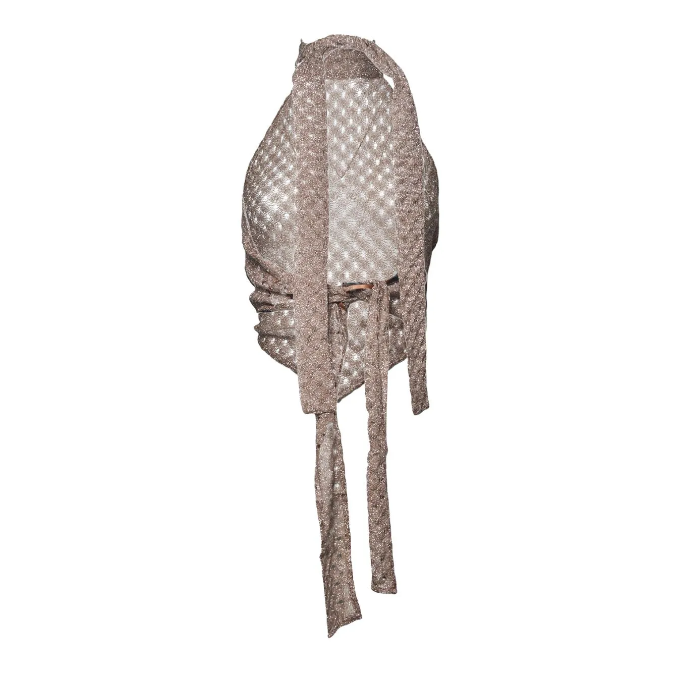 Missoni MS26SK09BR014D top marrone S viscosa metallizzata