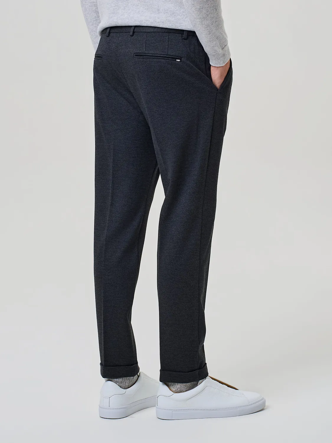 Paul Taylor Pantalone Jersey Cavallery Grigio Coulisse