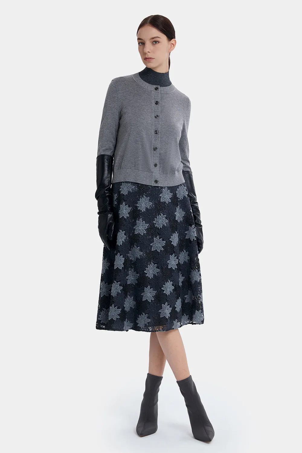 Ports FW24 gonna a-line floreale grey mix 6