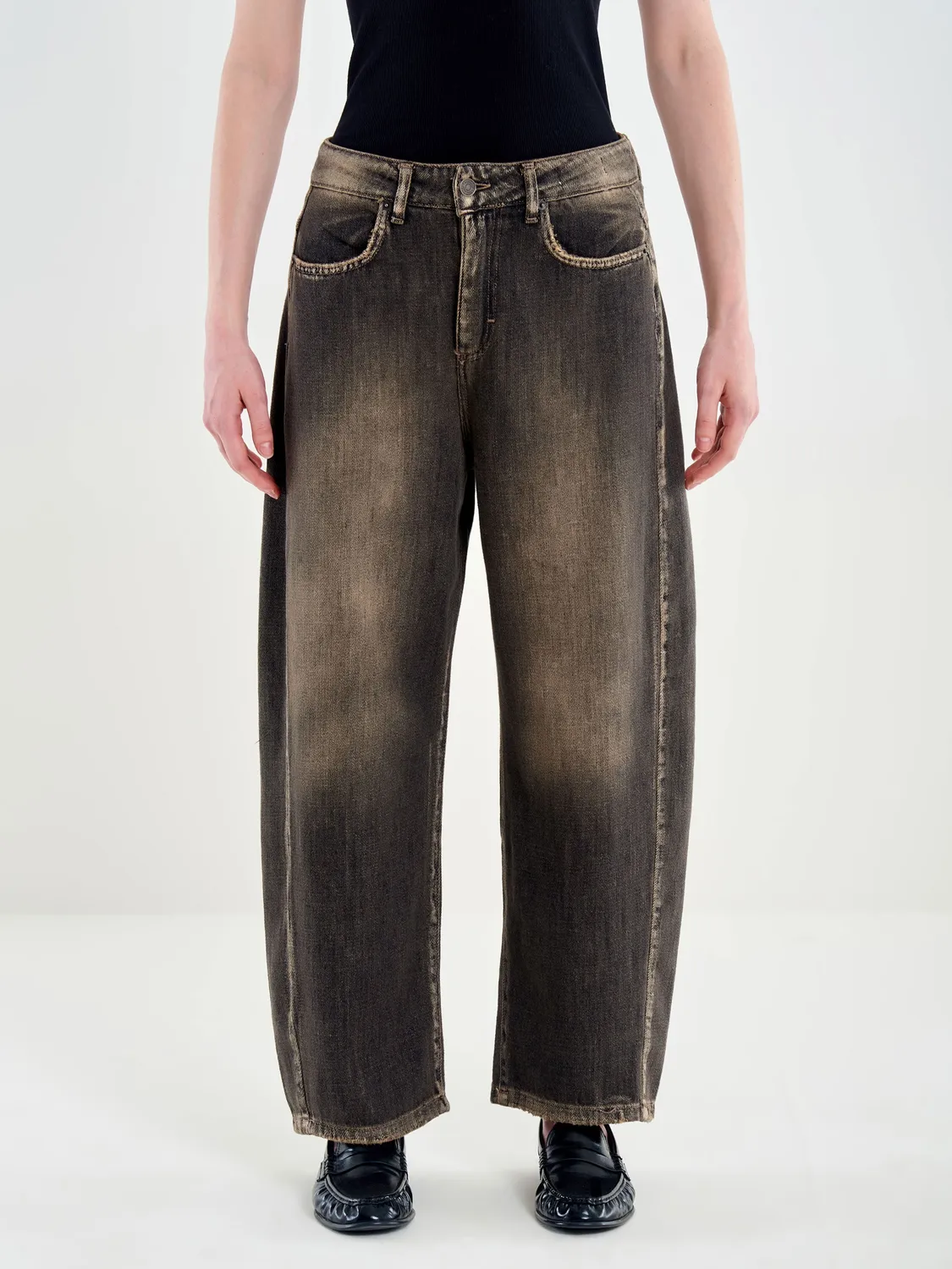 Vicolo Denim Nero Effetto Dirty jeans relaxed neri